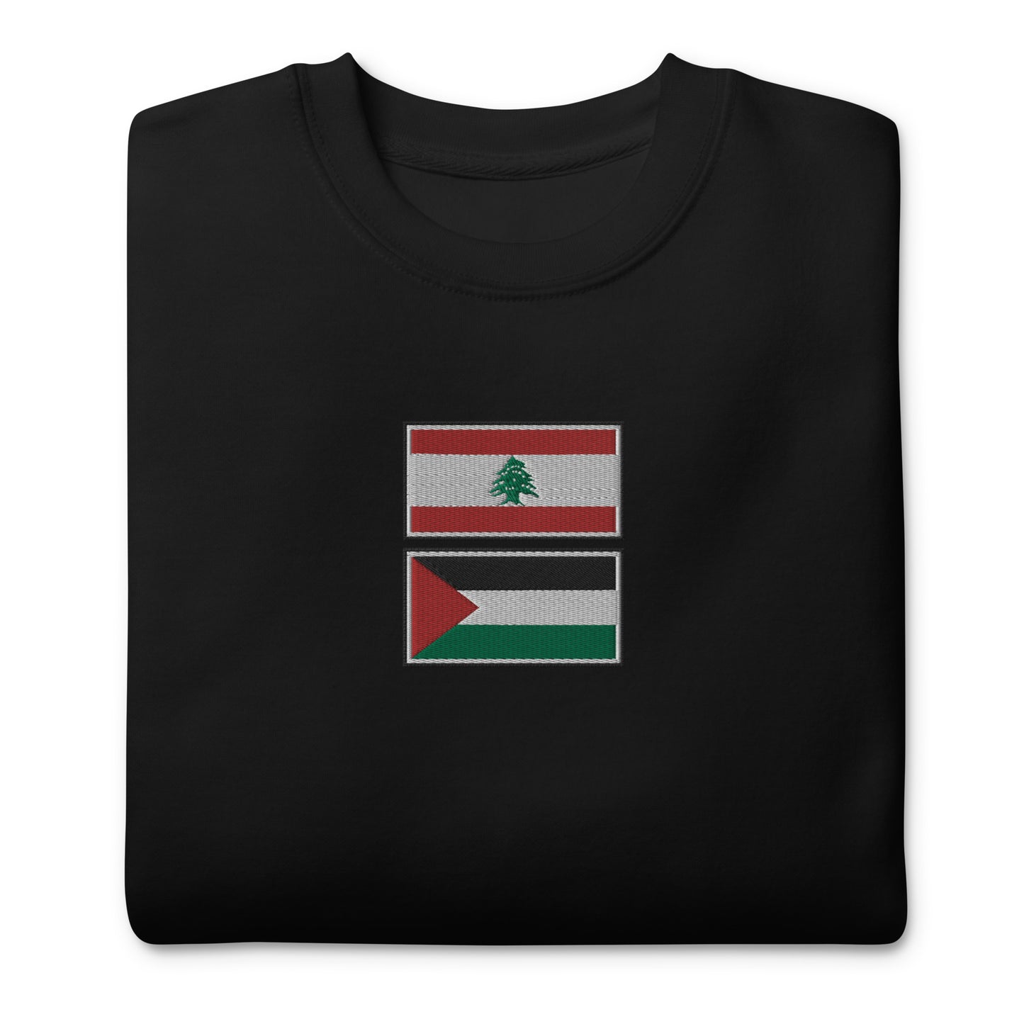 Lebanon x Palestine Embroidered Unisex Sweatshirt