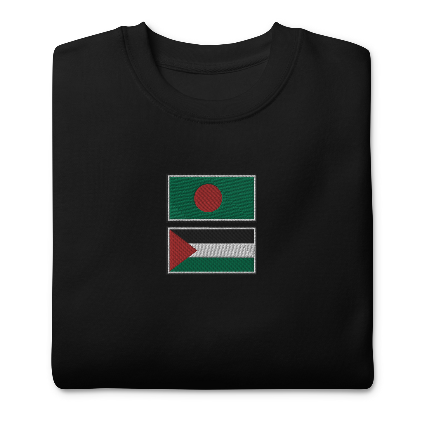 Bangladesh x Palestine Embroidered Unisex Sweatshirt