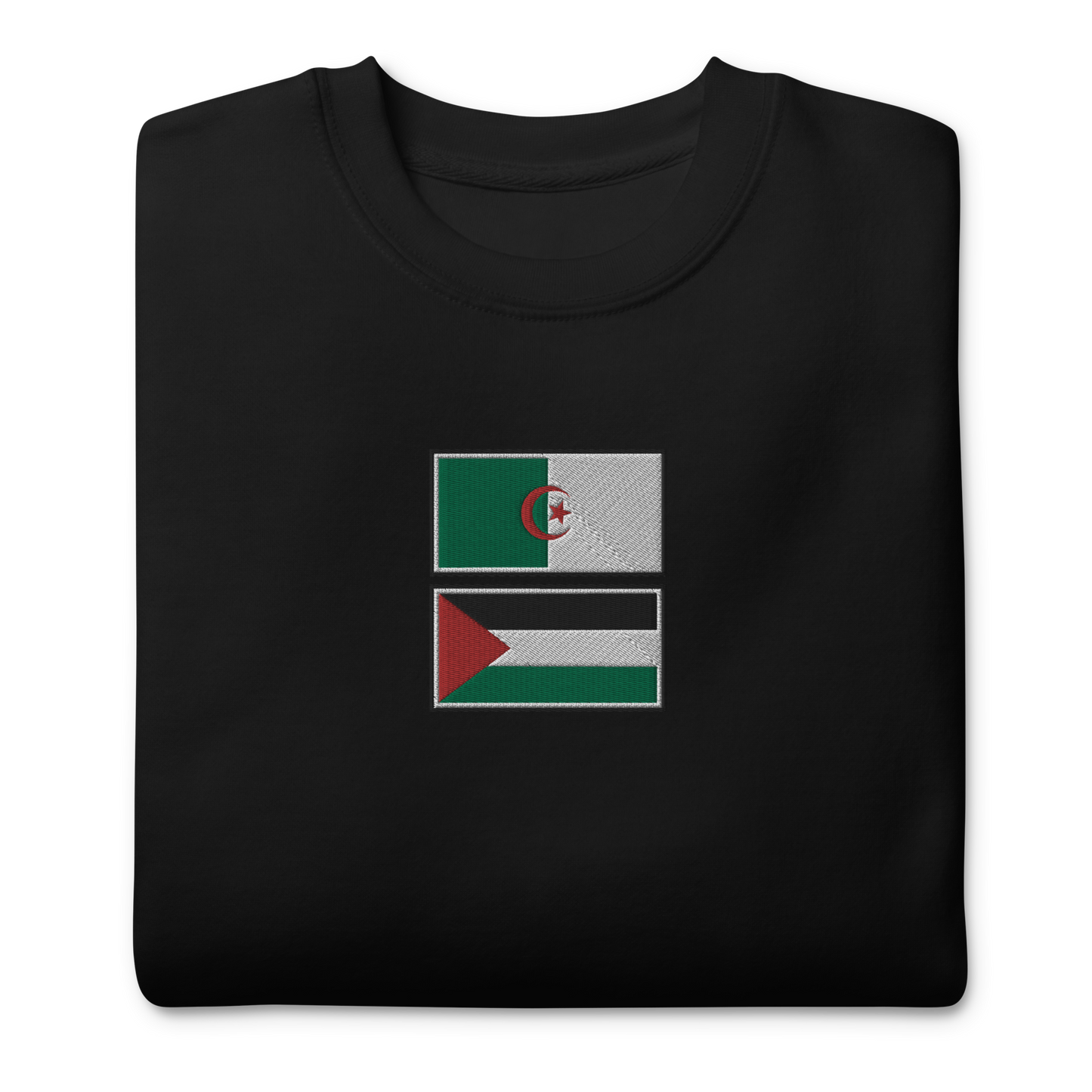 Algeria x Palestine Embroidered Unisex Sweatshirt