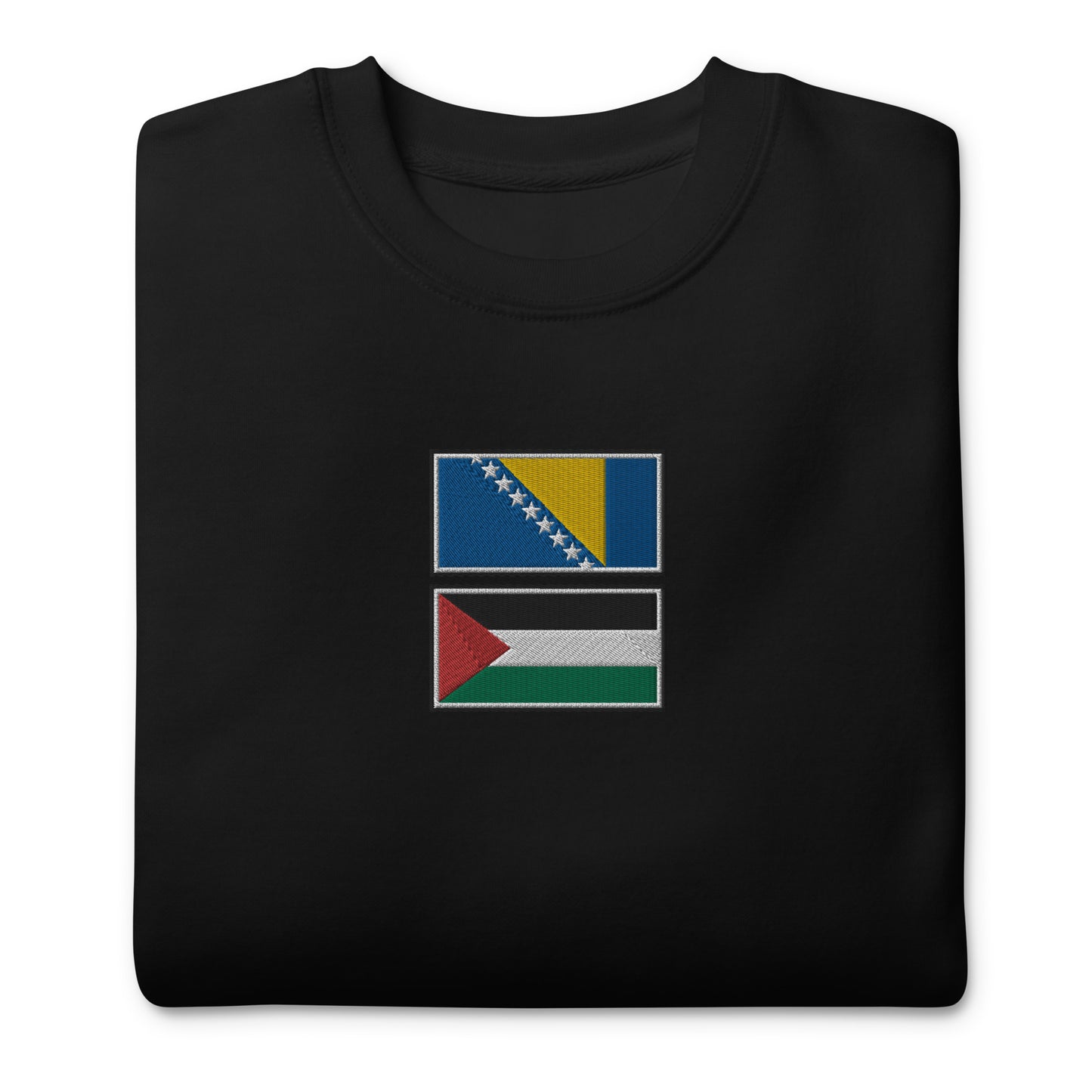 Bosnia x Palestine Embroidered Unisex Sweatshirt