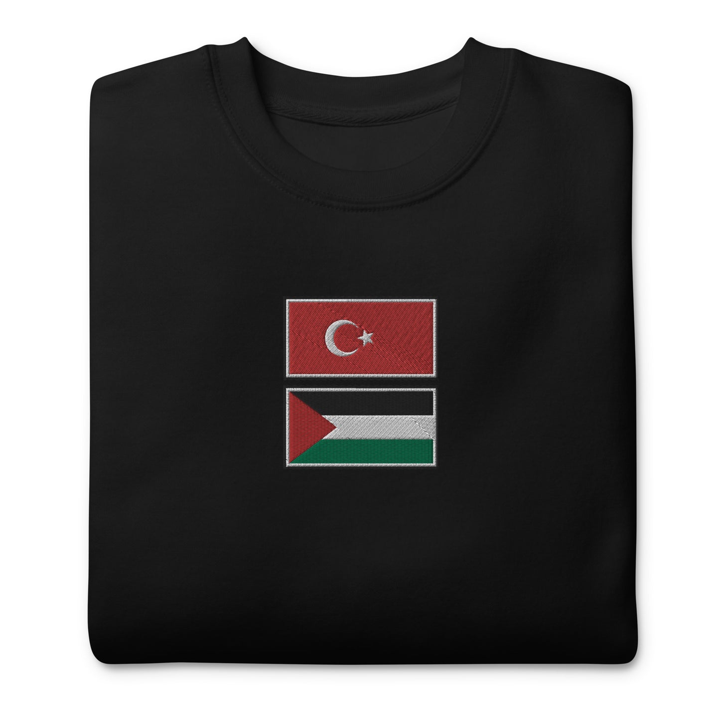 Türkiye x Palestine Embroidered Unisex Sweatshirt