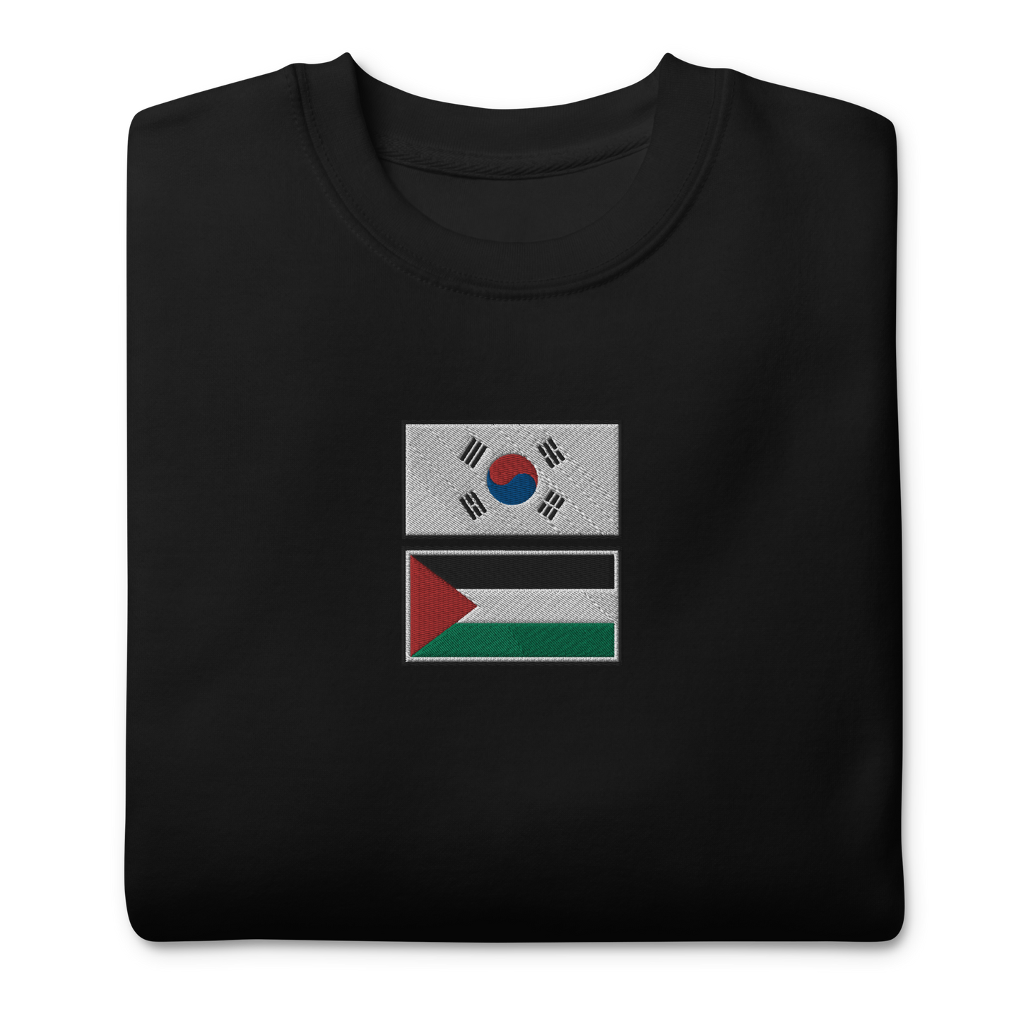 South Korea x Palestine Embroidered Unisex Sweatshirt