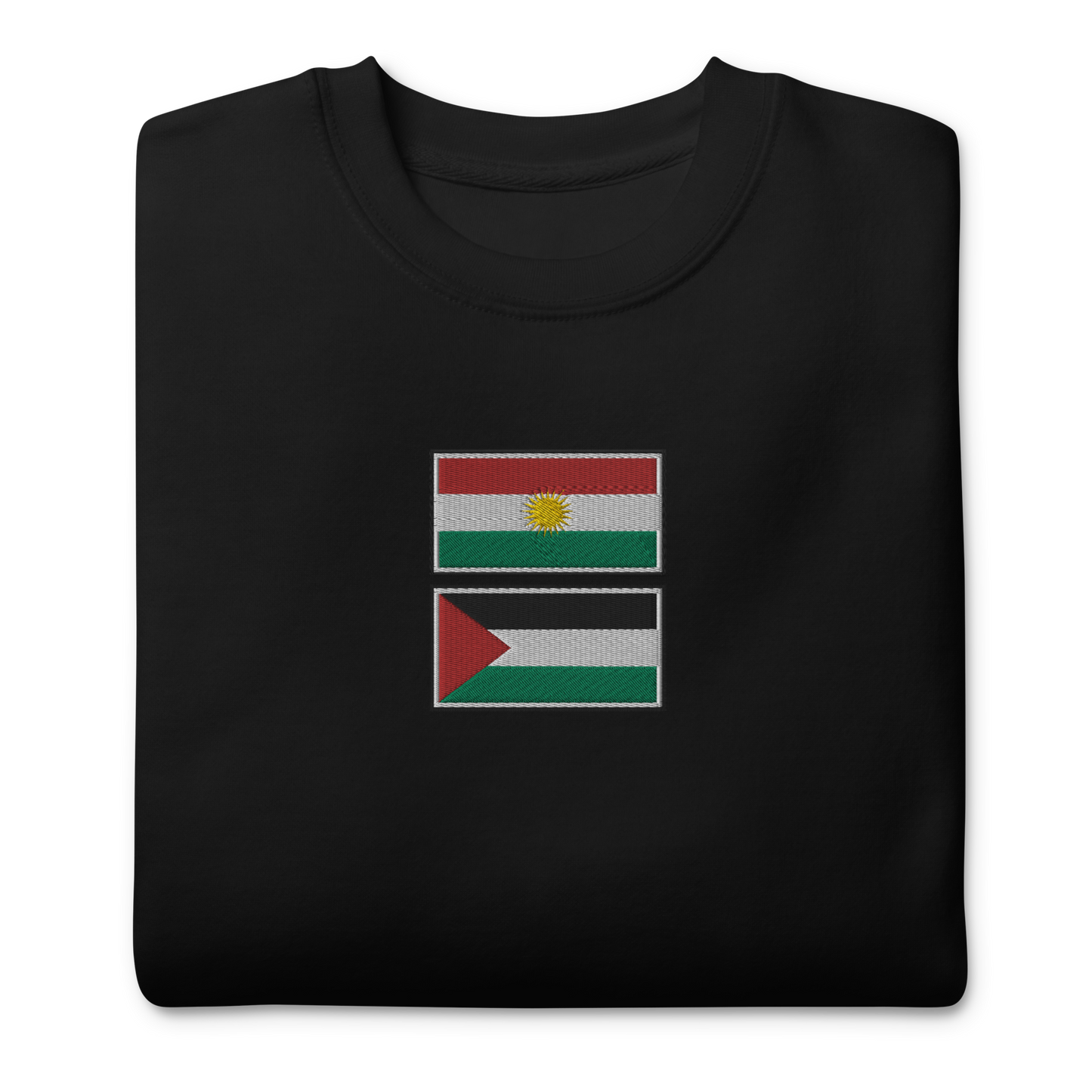 Kurdistan x Palestine Embroidered Unisex Sweatshirt