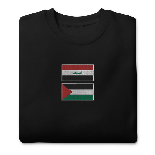 Iraq x Palestine Embroidered Unisex Sweatshirt