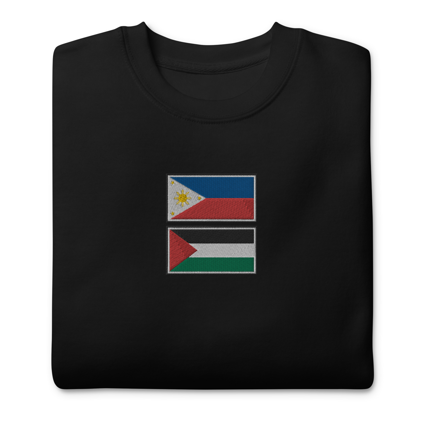 Philippines x Palestine Embroidered Unisex Sweatshirt