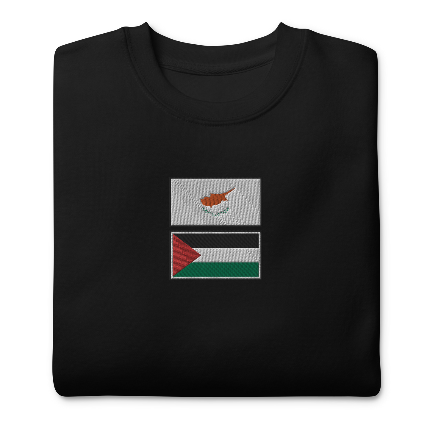 Cyprus x Palestine Embroidered Unisex Sweatshirt