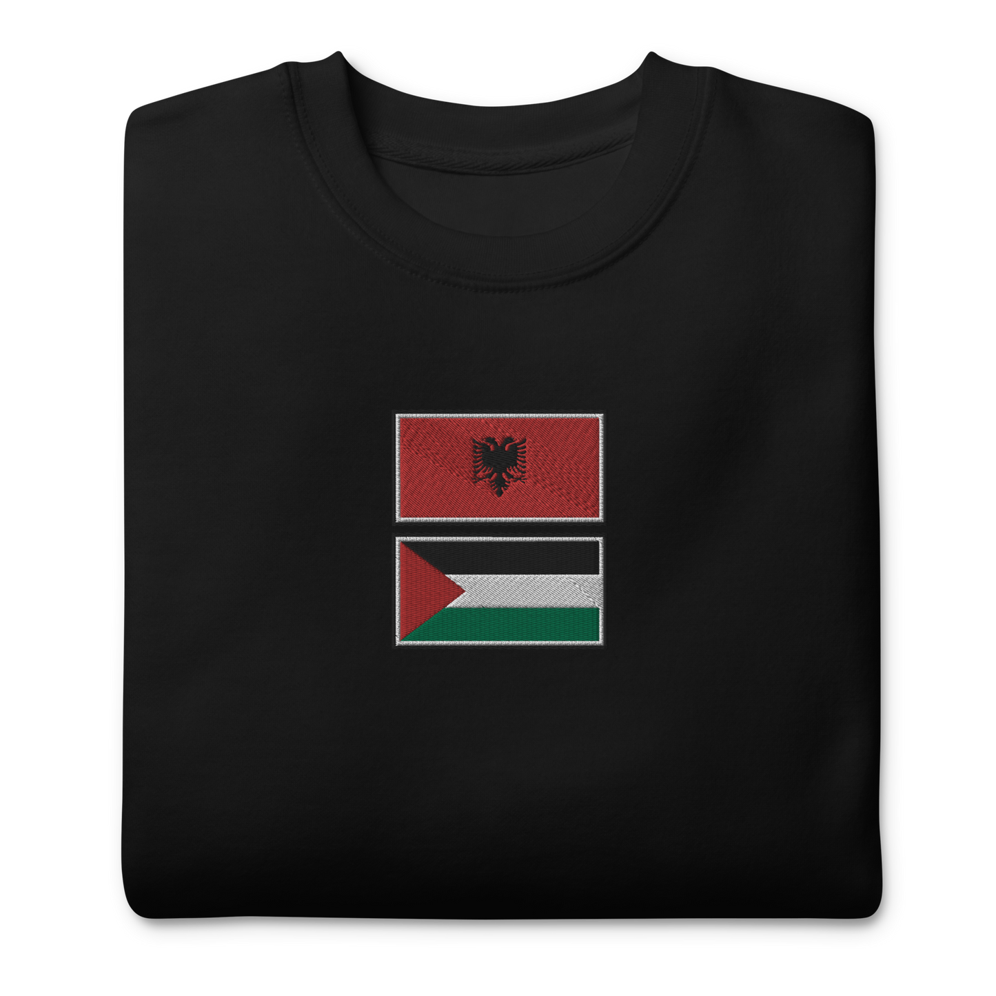 Albania x Palestine Embroidered Unisex Sweatshirt