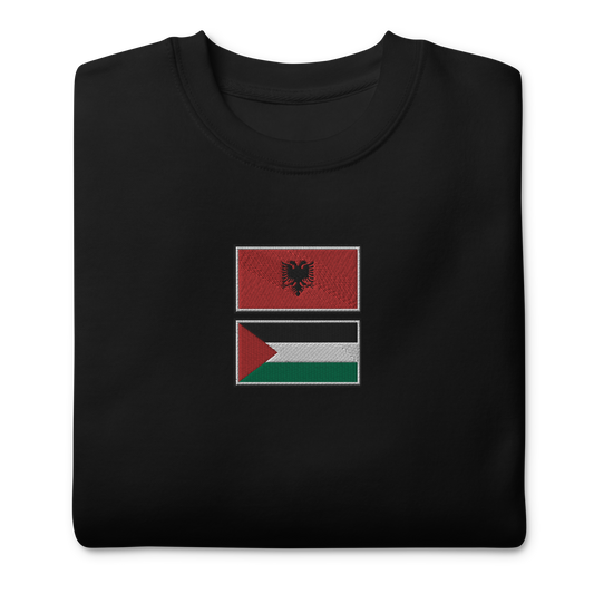 Albania x Palestine Embroidered Unisex Sweatshirt