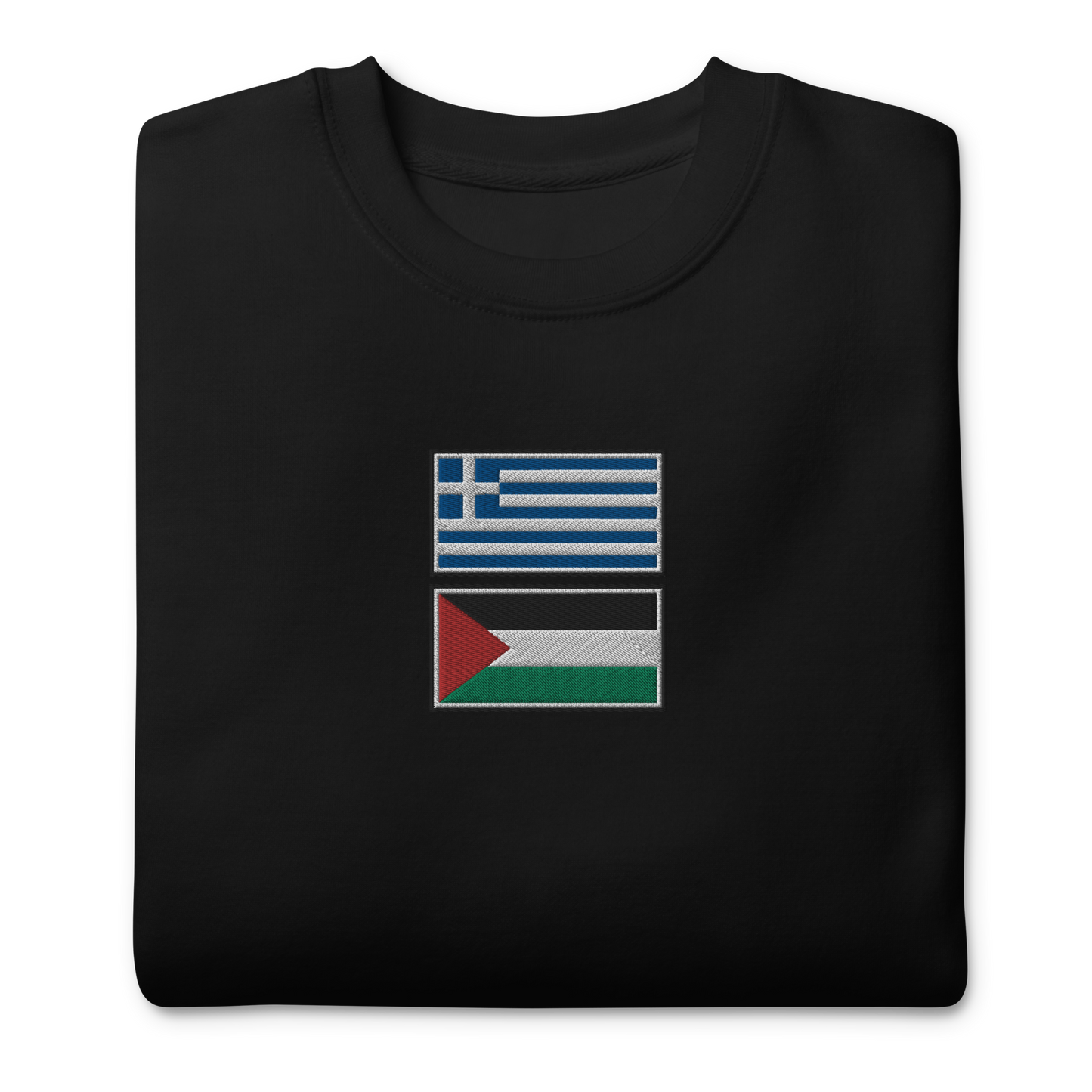 Greece x Palestine Embroidered Unisex Sweatshirt