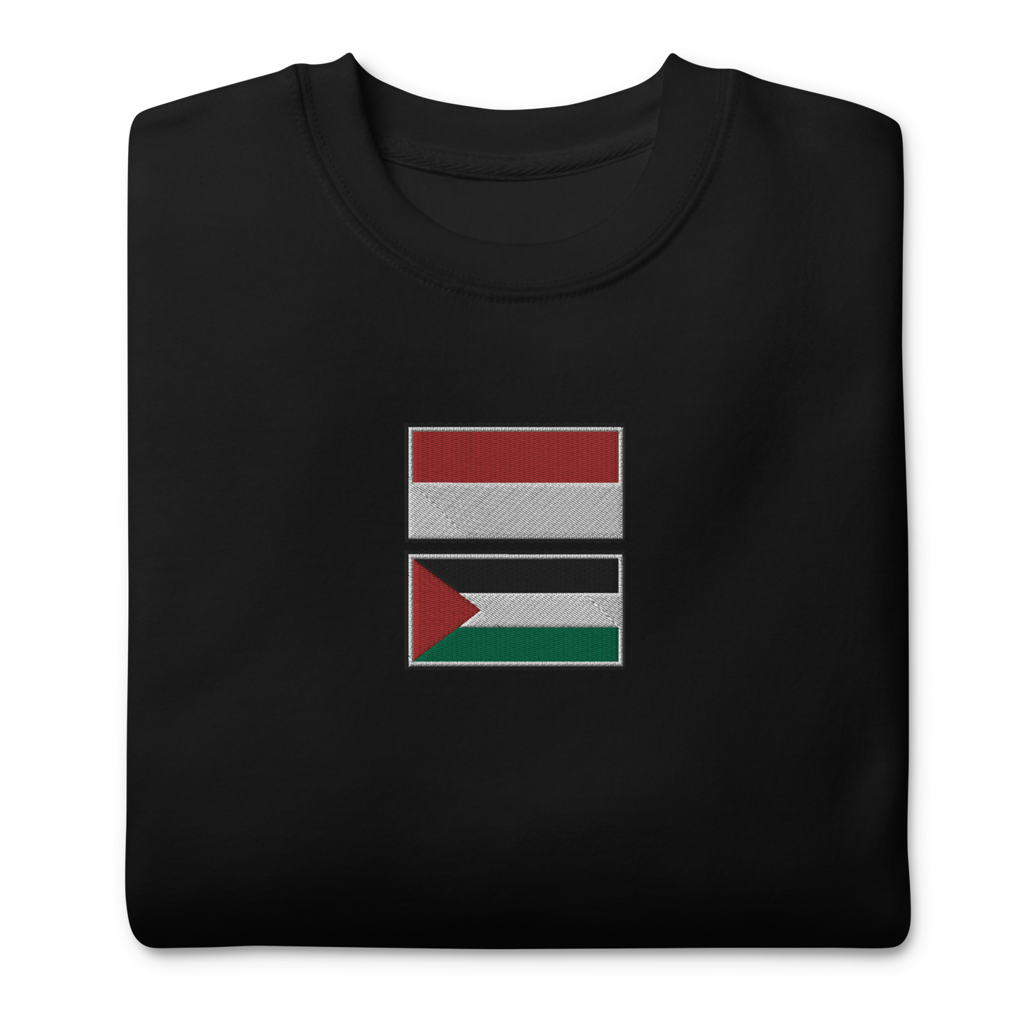 Indonesia x Palestine Embroidered Unisex Sweatshirt