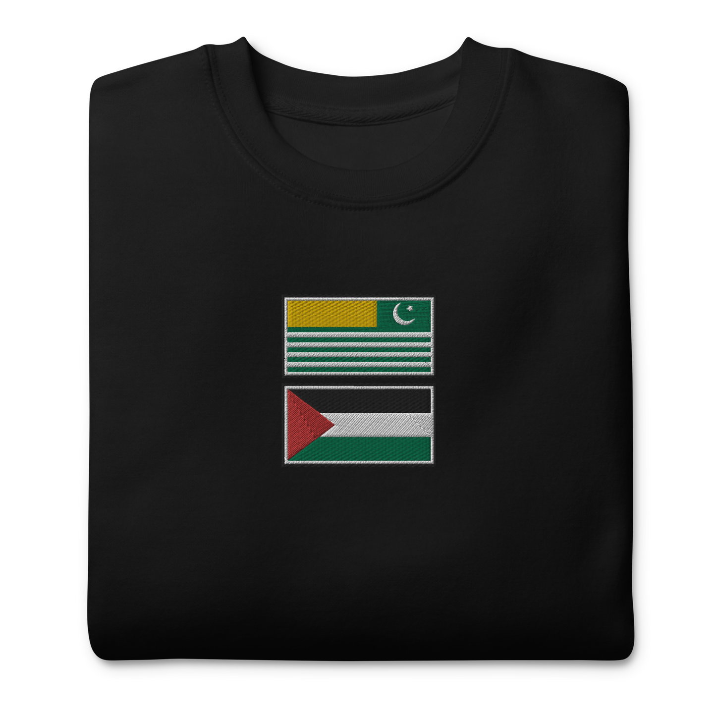 Kashmir x Palestine Embroidered Unisex Sweatshirt