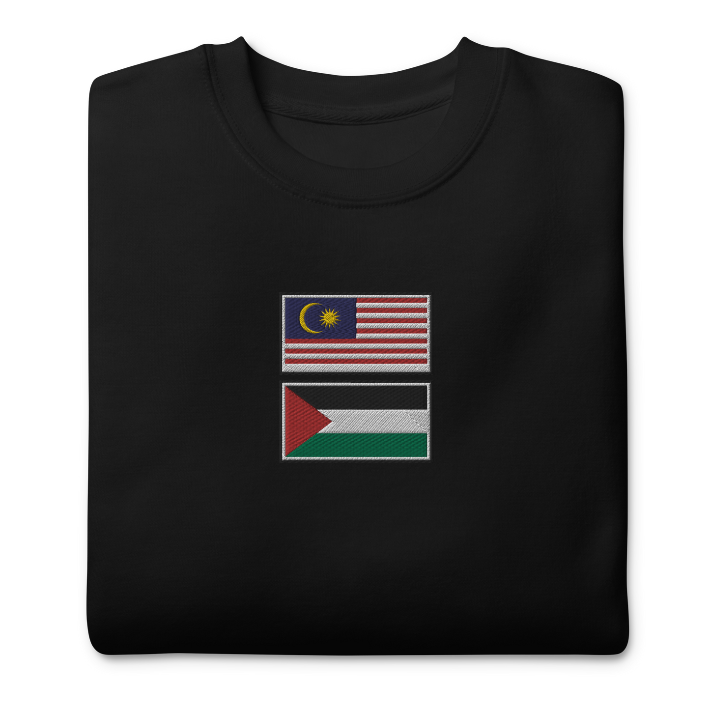 Malaysia x Palestine Embroidered Unisex Sweatshirt