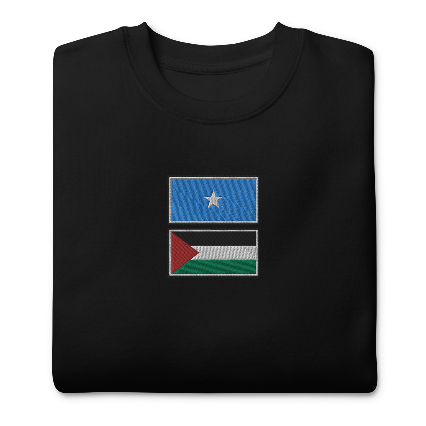 Somalia x Palestine Embroidered Unisex Sweatshirt