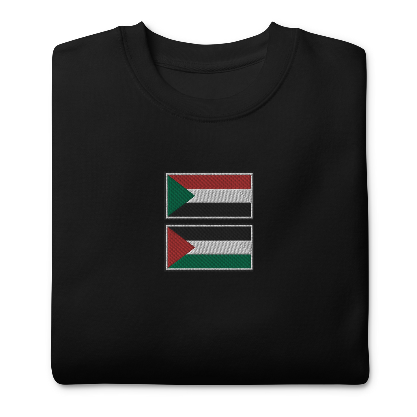 Sudan x Palestine Embroidered Unisex Sweatshirt