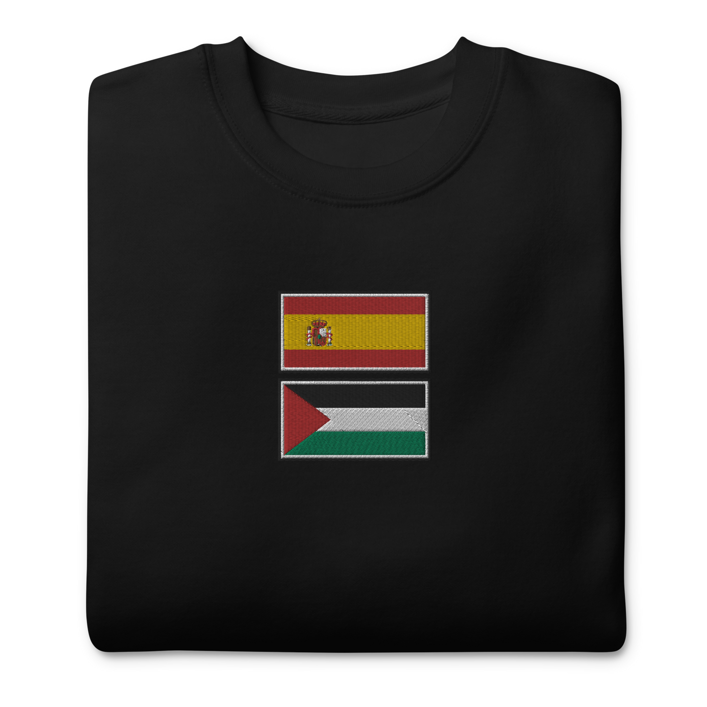 Spain x Palestine Embroidered Unisex Sweatshirt