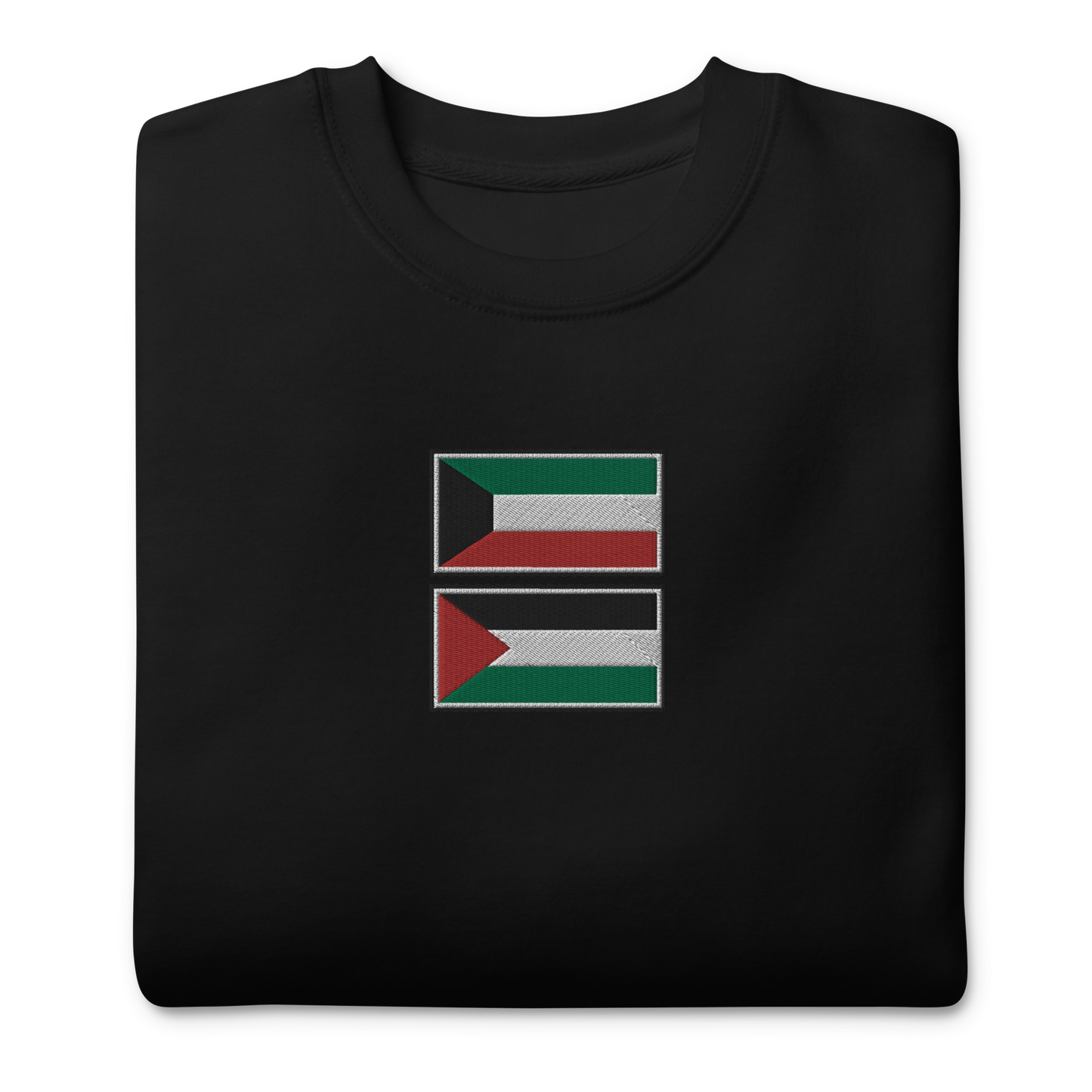 Kuwait x Palestine Embroidered Unisex Sweatshirt