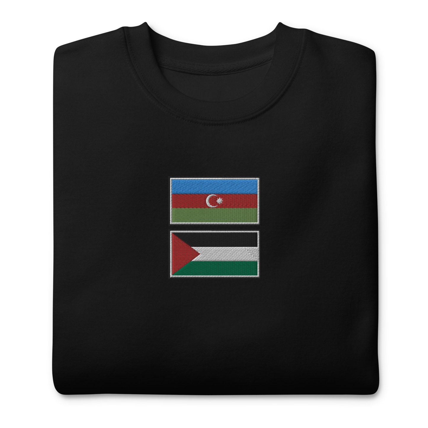 Azerbaijan x Palestine Embroidered Unisex Sweatshirt