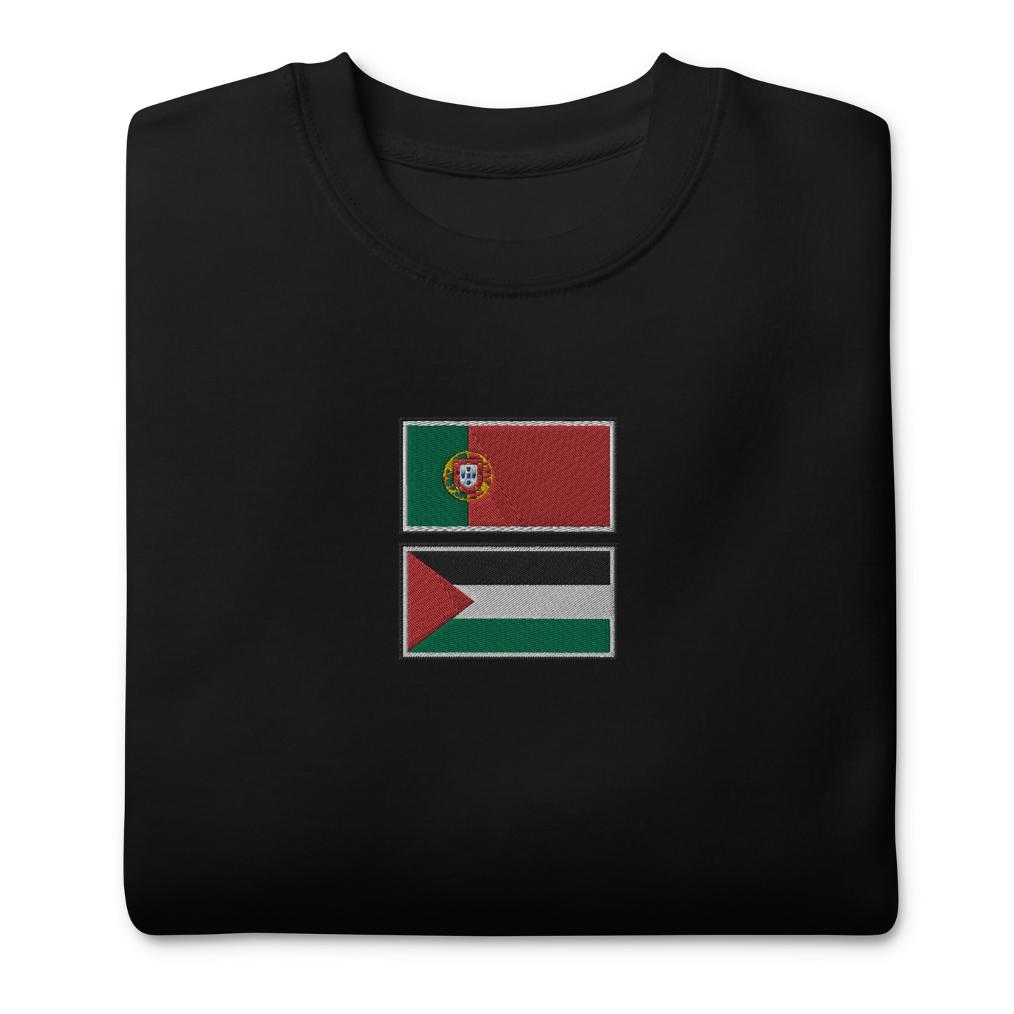 Portugal x Palestine Embroidered Unisex Sweatshirt