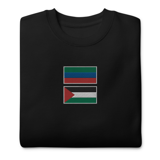 Dagestan x Palestine Embroidered Unisex Sweatshirt