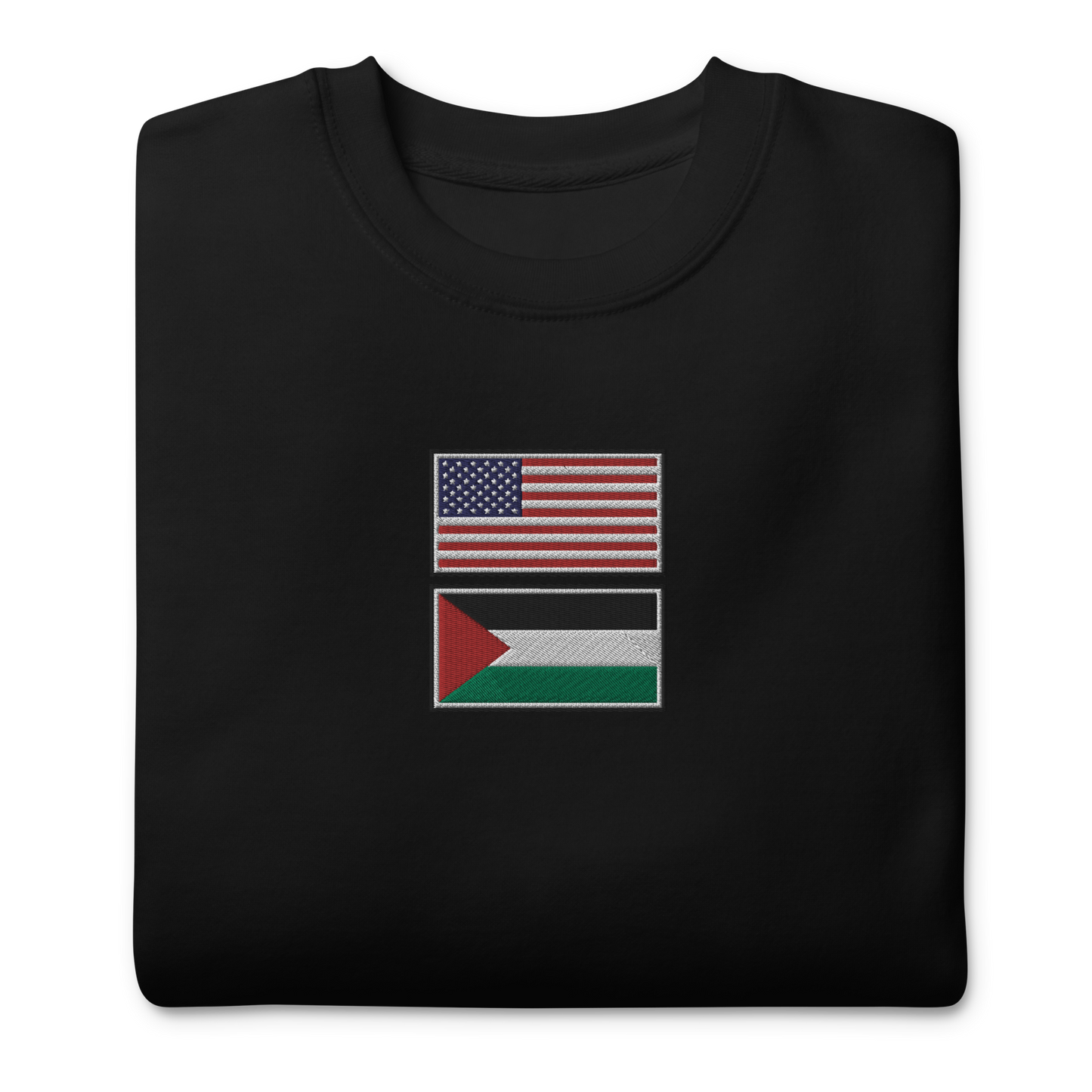 USA x Palestine Embroidered Unisex Sweatshirt