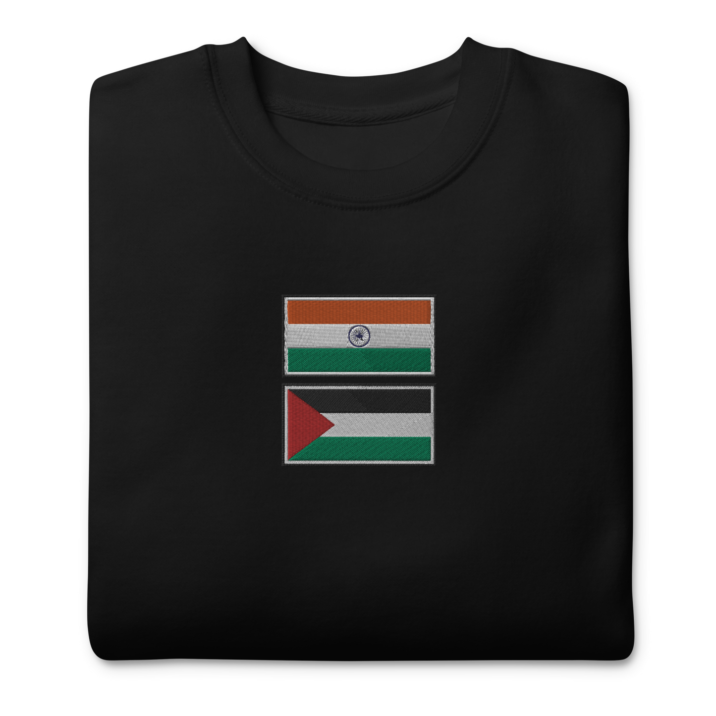 India x Palestine Embroidered Unisex Sweatshirt