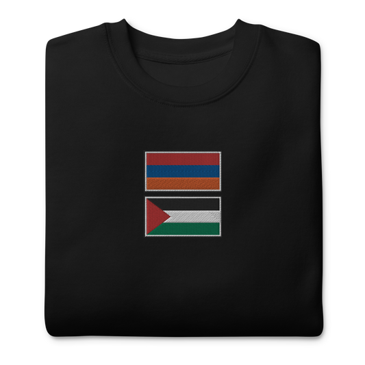 Armenia x Palestine Embroidered Unisex Sweatshirt