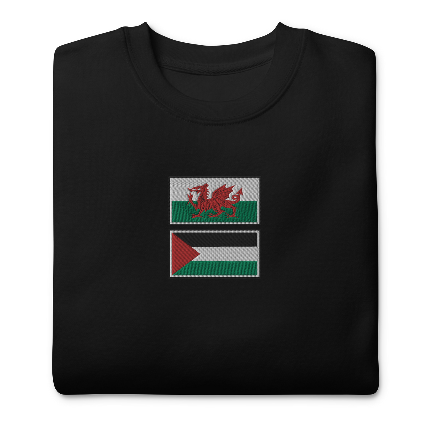 Wales x Palestine Embroidered Unisex Sweatshirt