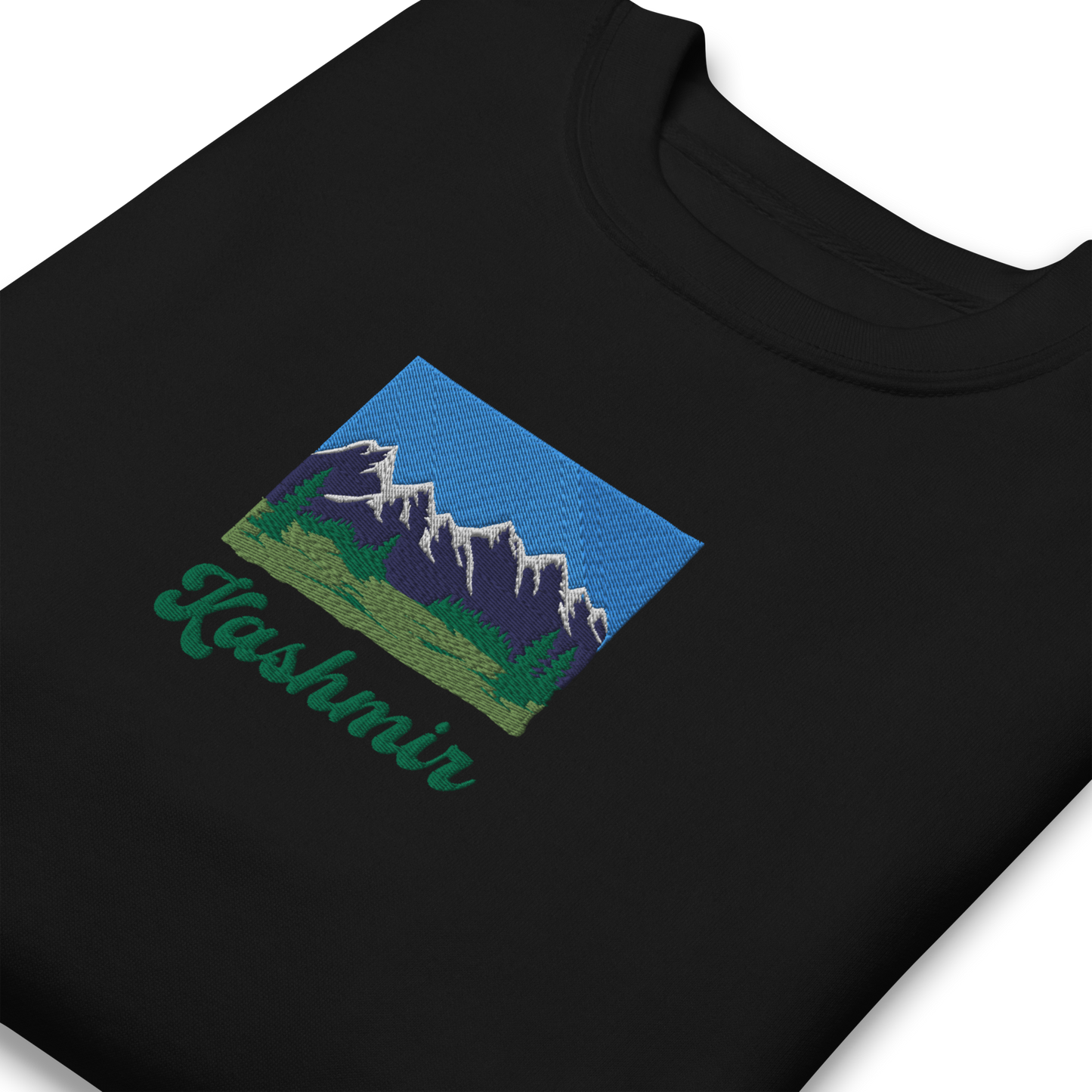 Kashmir Mountains Embroidered Unisex Sweatshirt