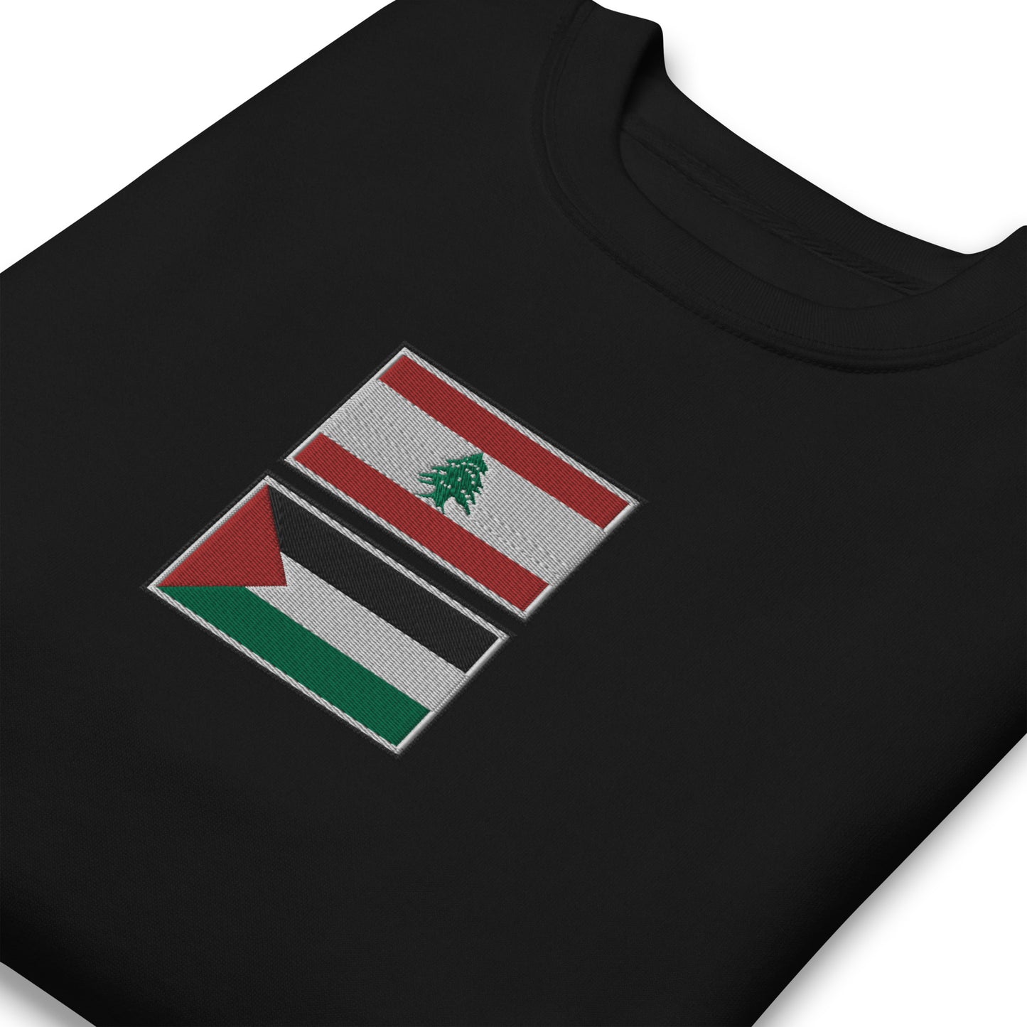 Lebanon x Palestine Embroidered Unisex Sweatshirt