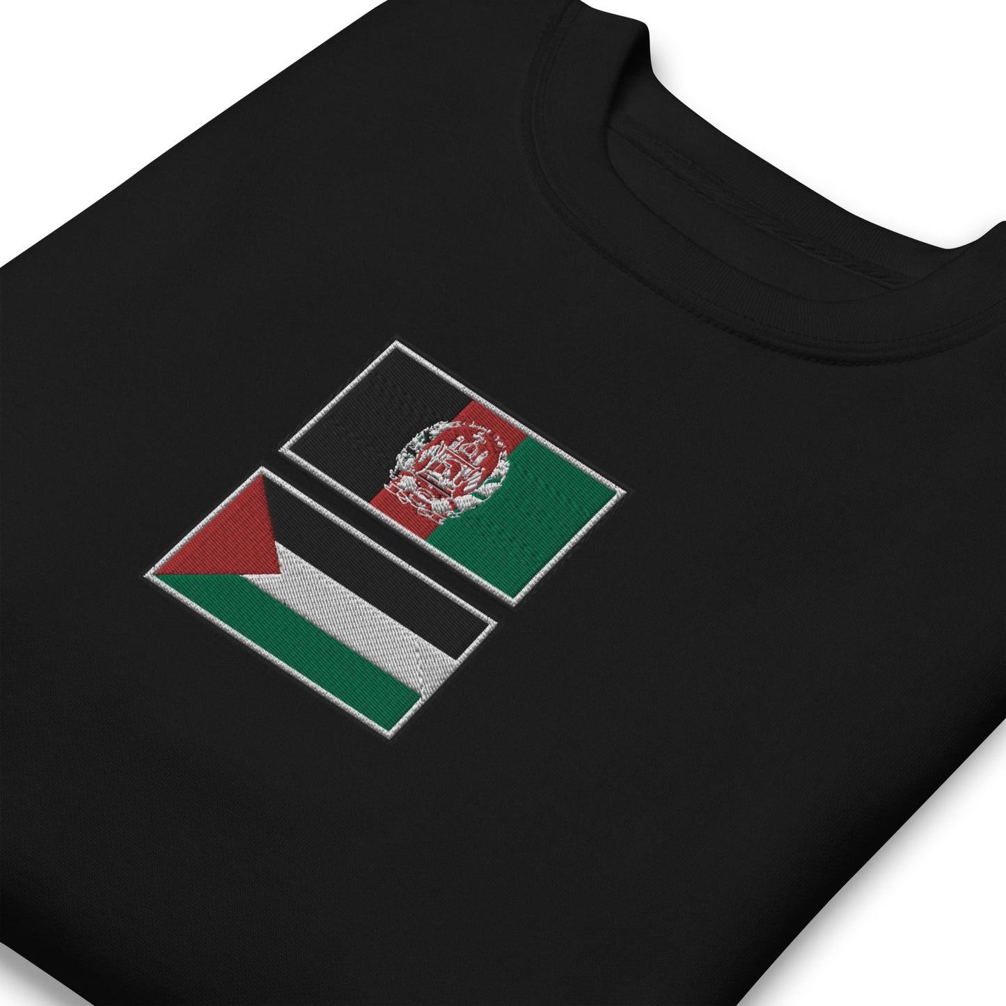 Afghanistan x Palestine Embroidered Unisex Sweatshirt