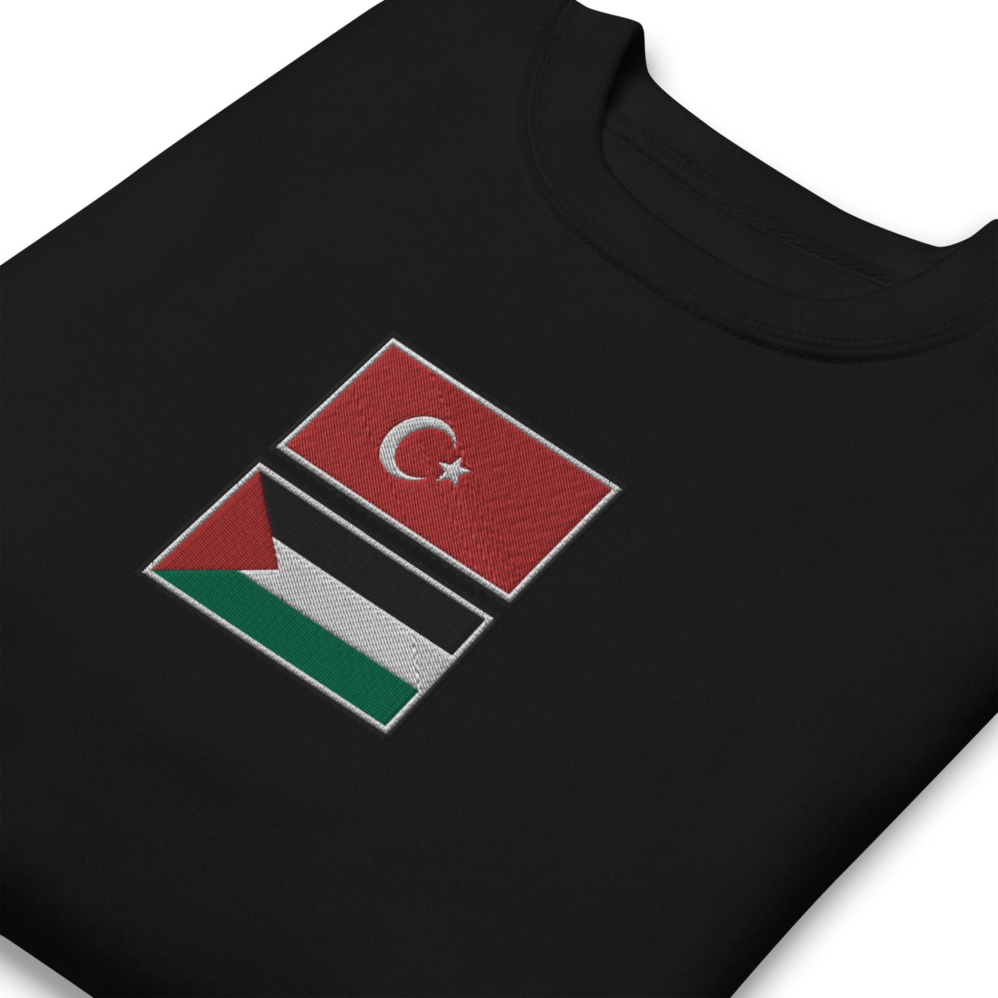 Türkiye x Palestine Embroidered Unisex Sweatshirt