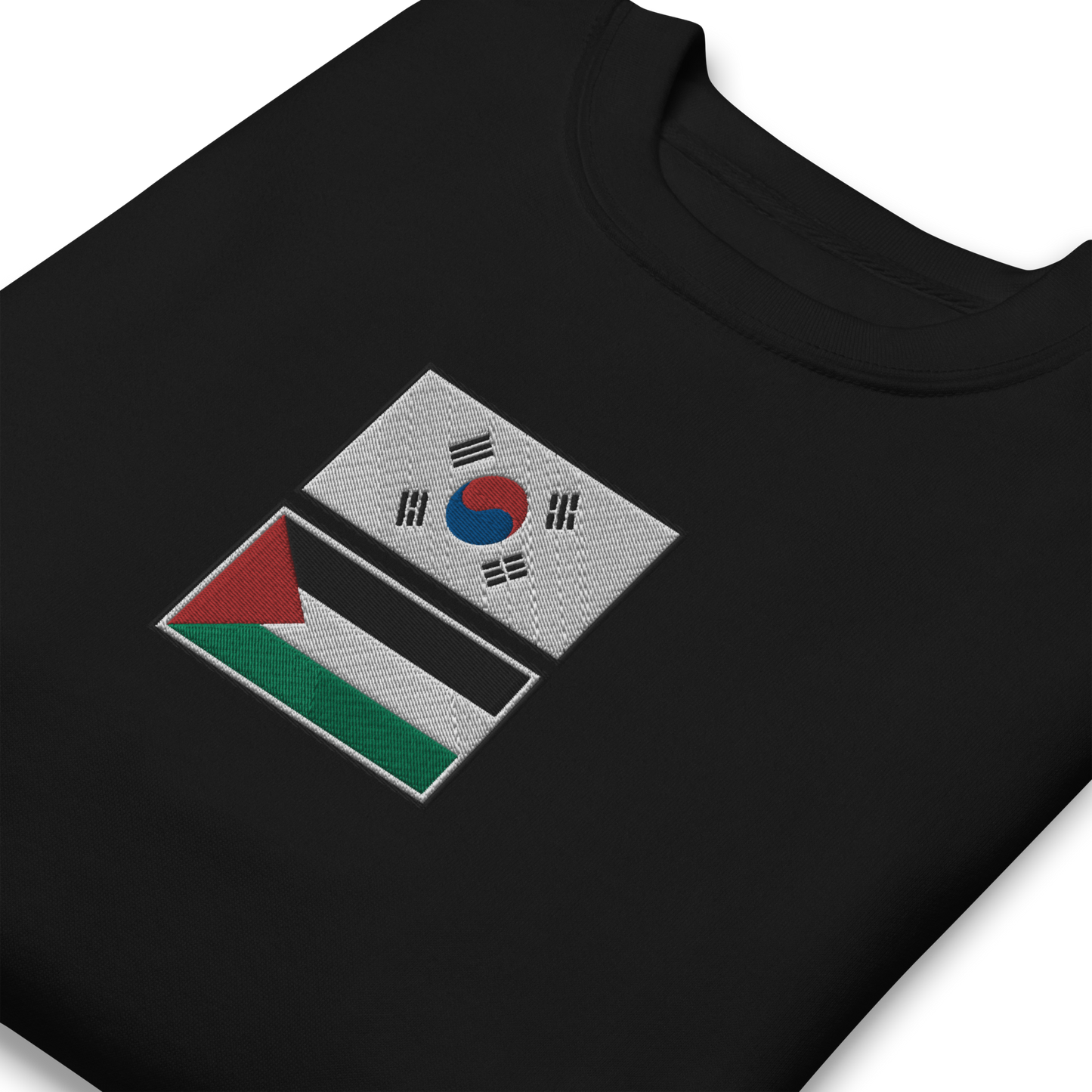 South Korea x Palestine Embroidered Unisex Sweatshirt