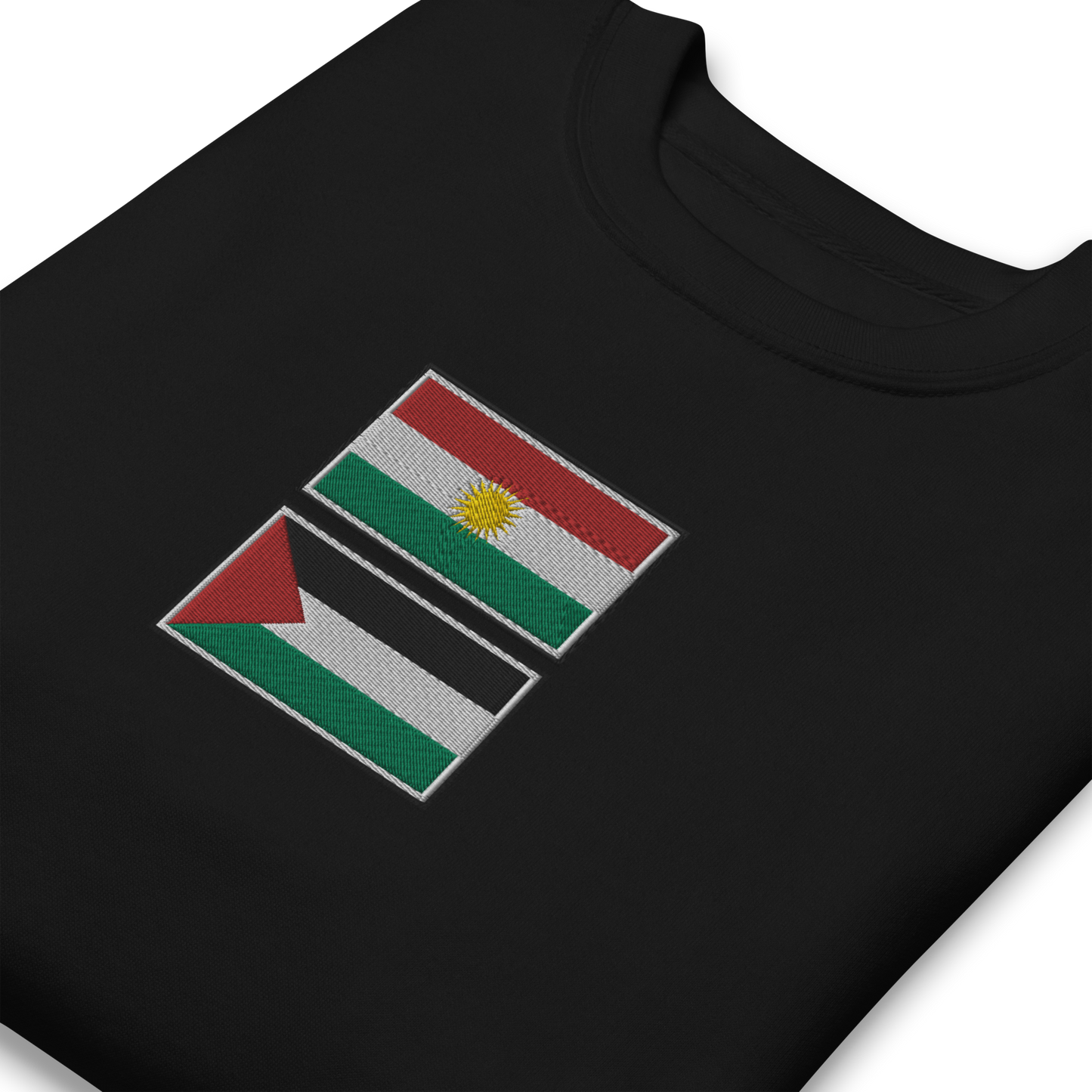 Kurdistan x Palestine Embroidered Unisex Sweatshirt