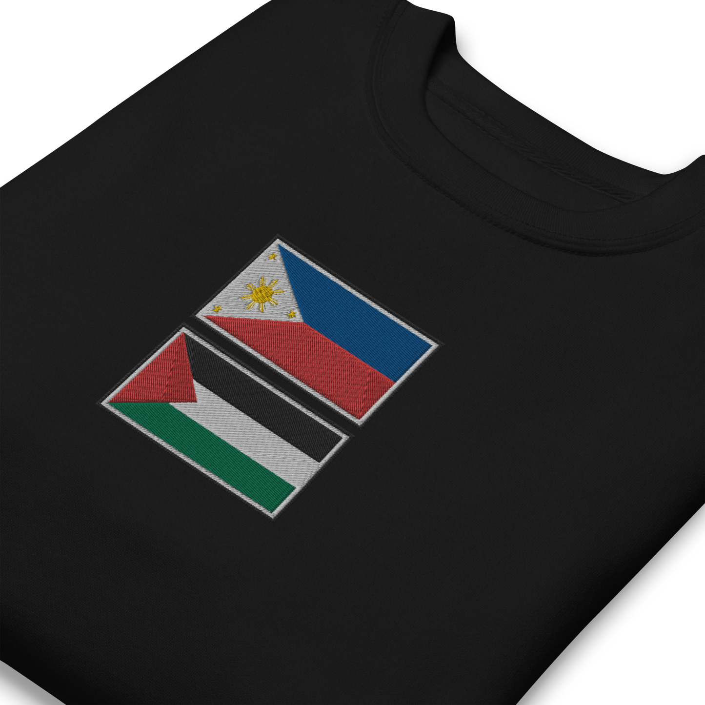 Philippines x Palestine Embroidered Unisex Sweatshirt