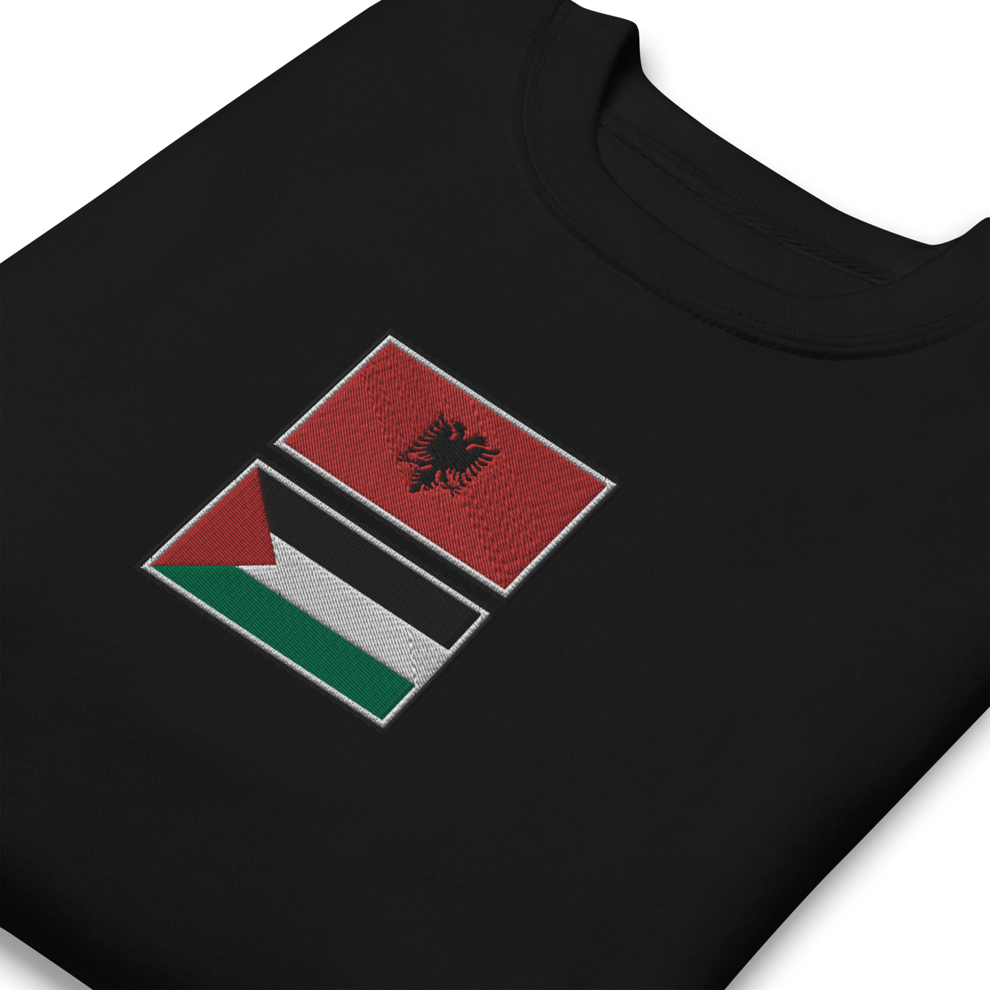 Albania x Palestine Embroidered Unisex Sweatshirt