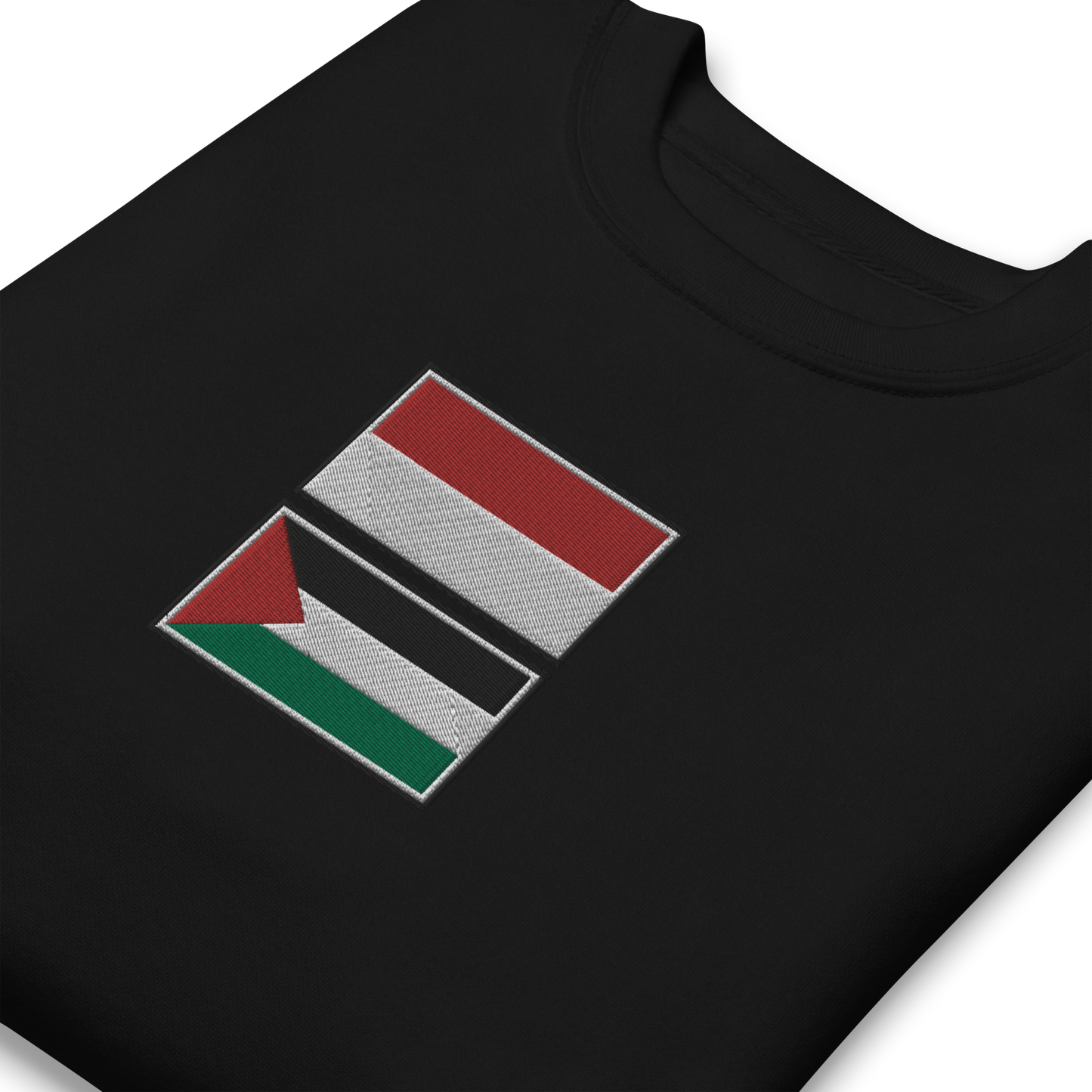 Indonesia x Palestine Embroidered Unisex Sweatshirt