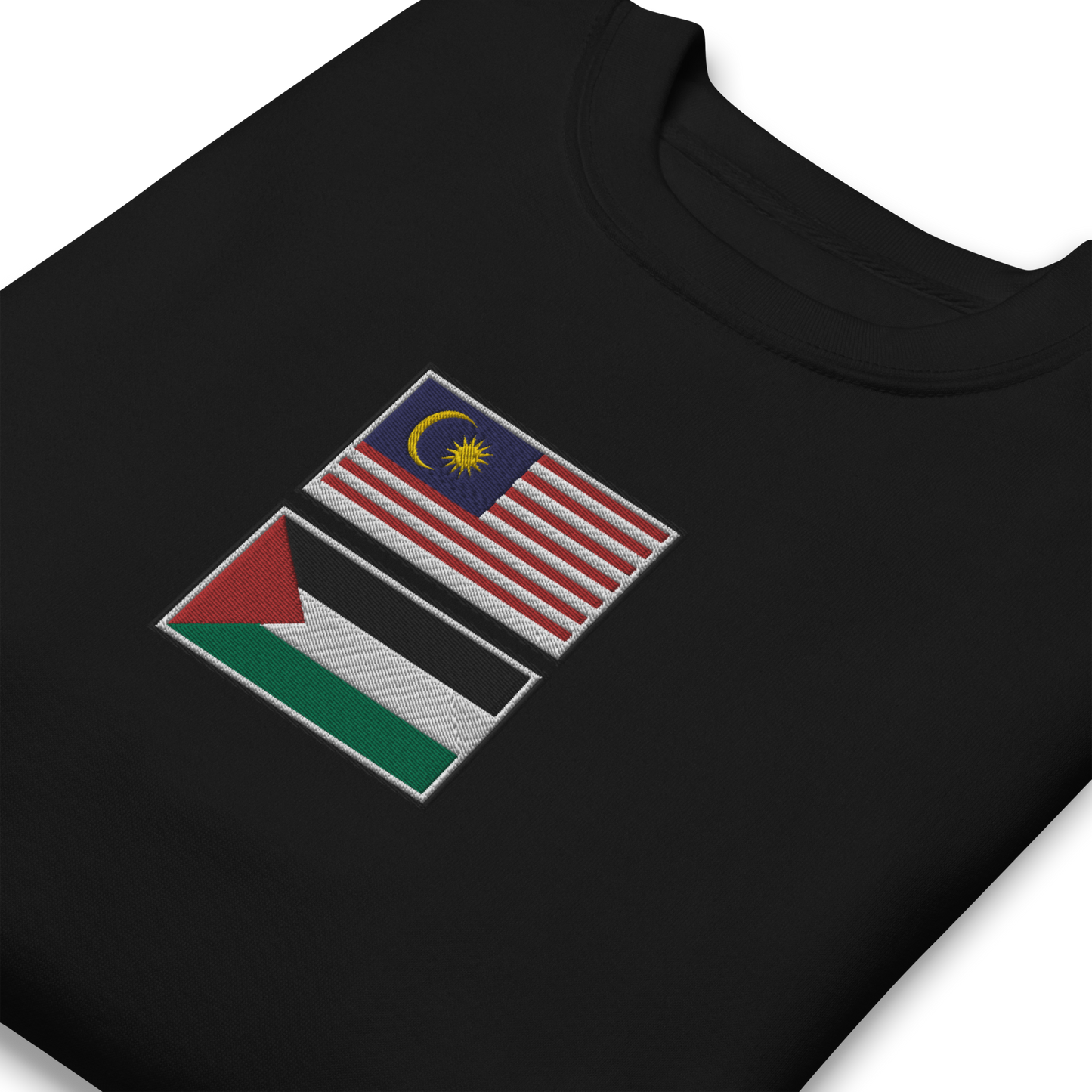 Malaysia x Palestine Embroidered Unisex Sweatshirt