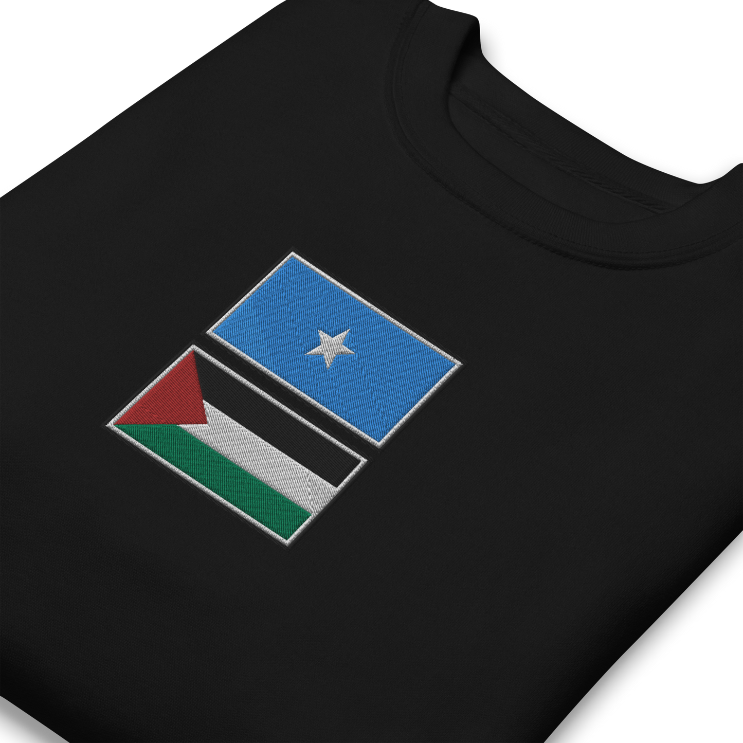 Somalia x Palestine Embroidered Unisex Sweatshirt