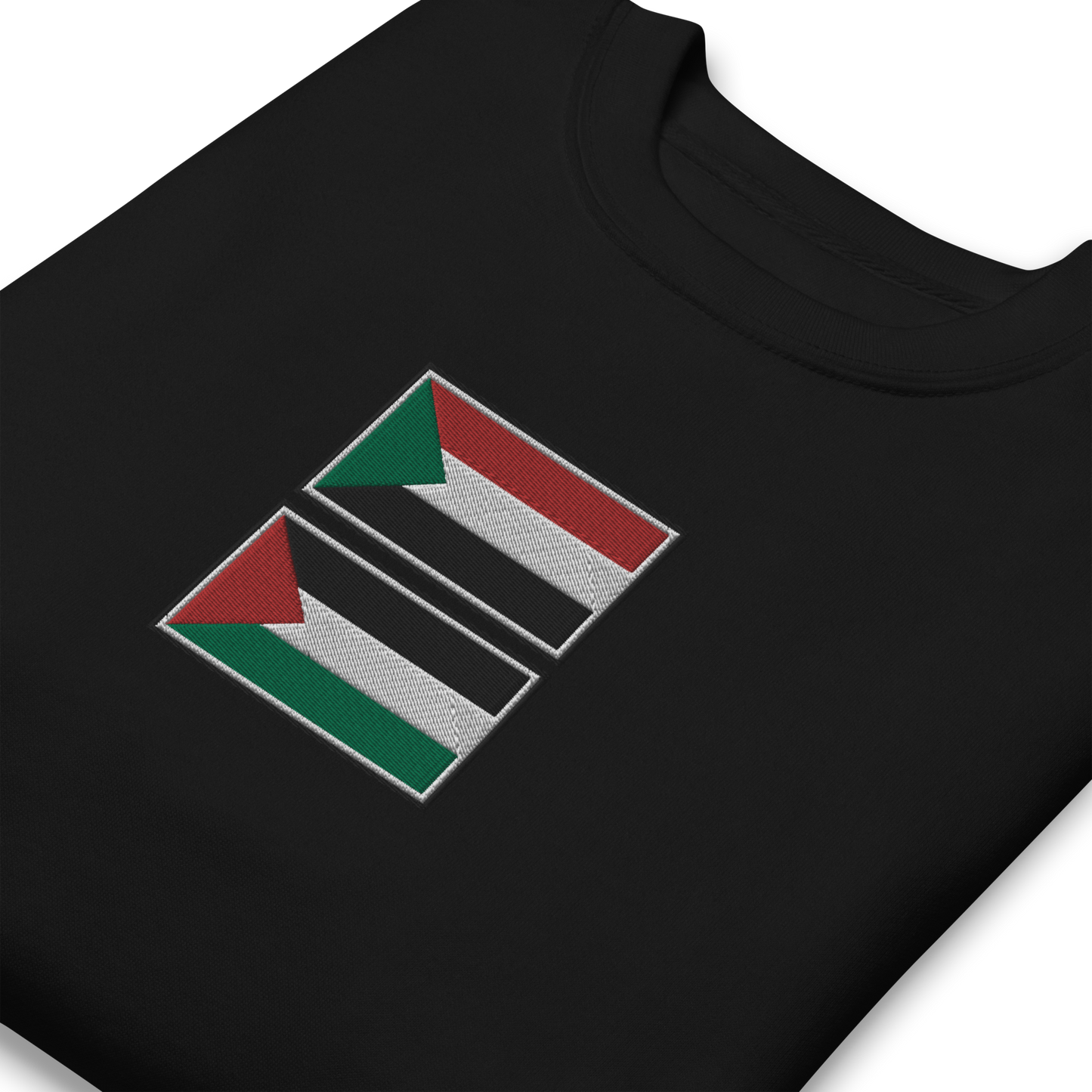 Sudan x Palestine Embroidered Unisex Sweatshirt