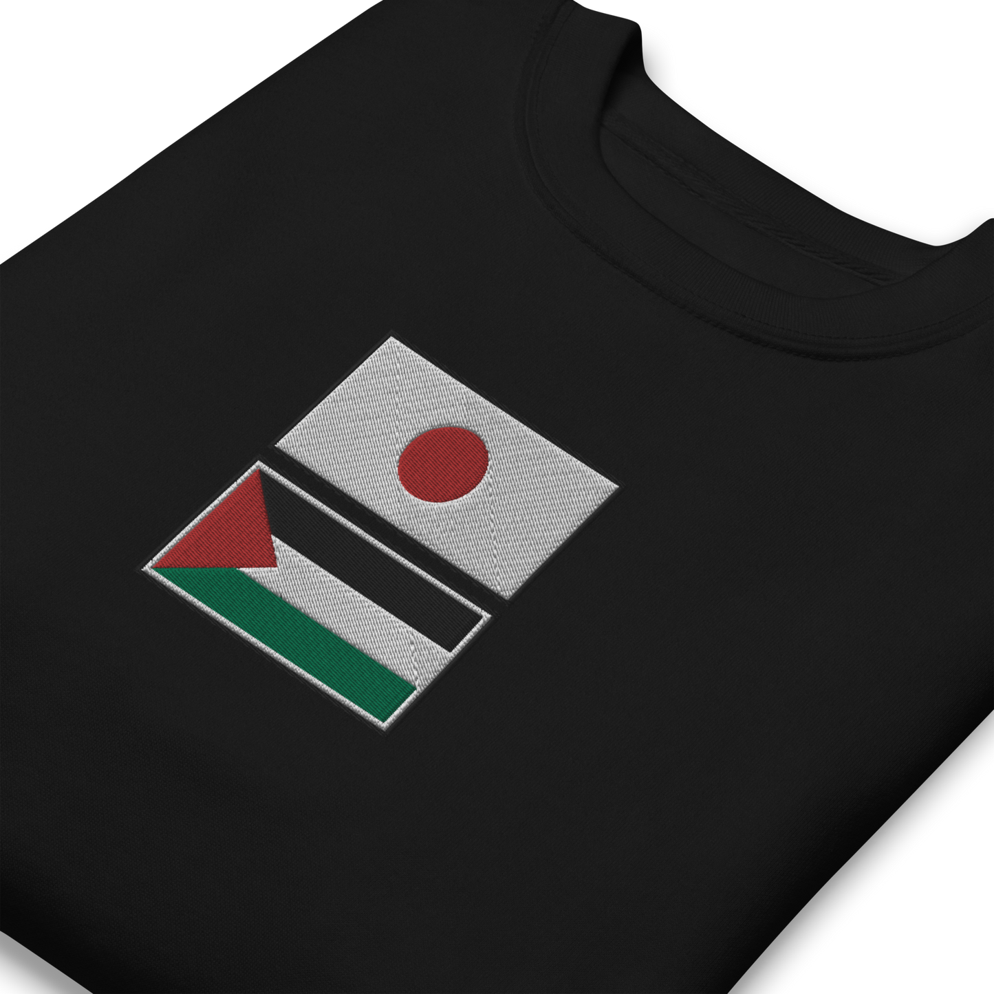 Japan x Palestine Embroidered Unisex Sweatshirt