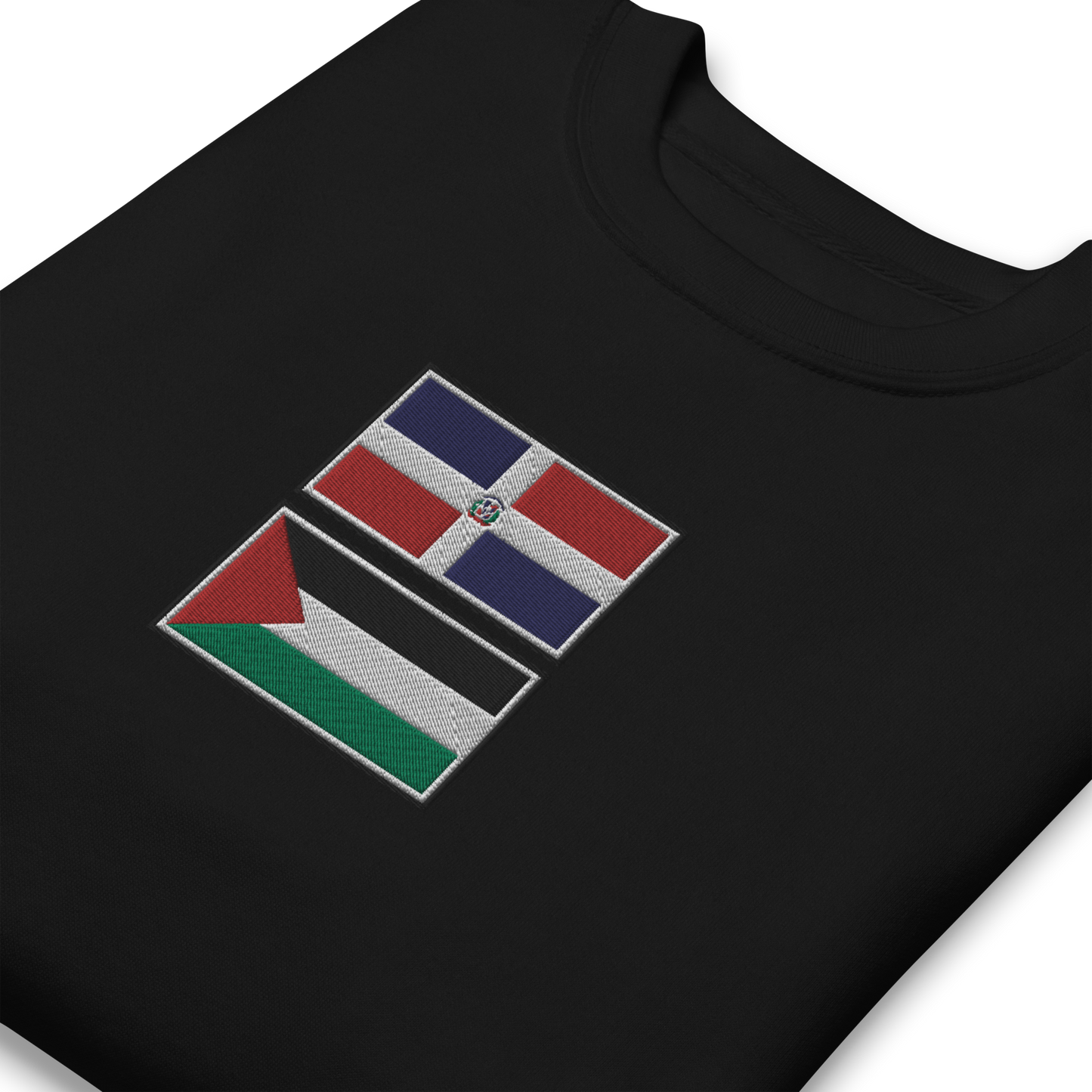 Dominican Republic x Palestine Embroidered Unisex Sweatshirt