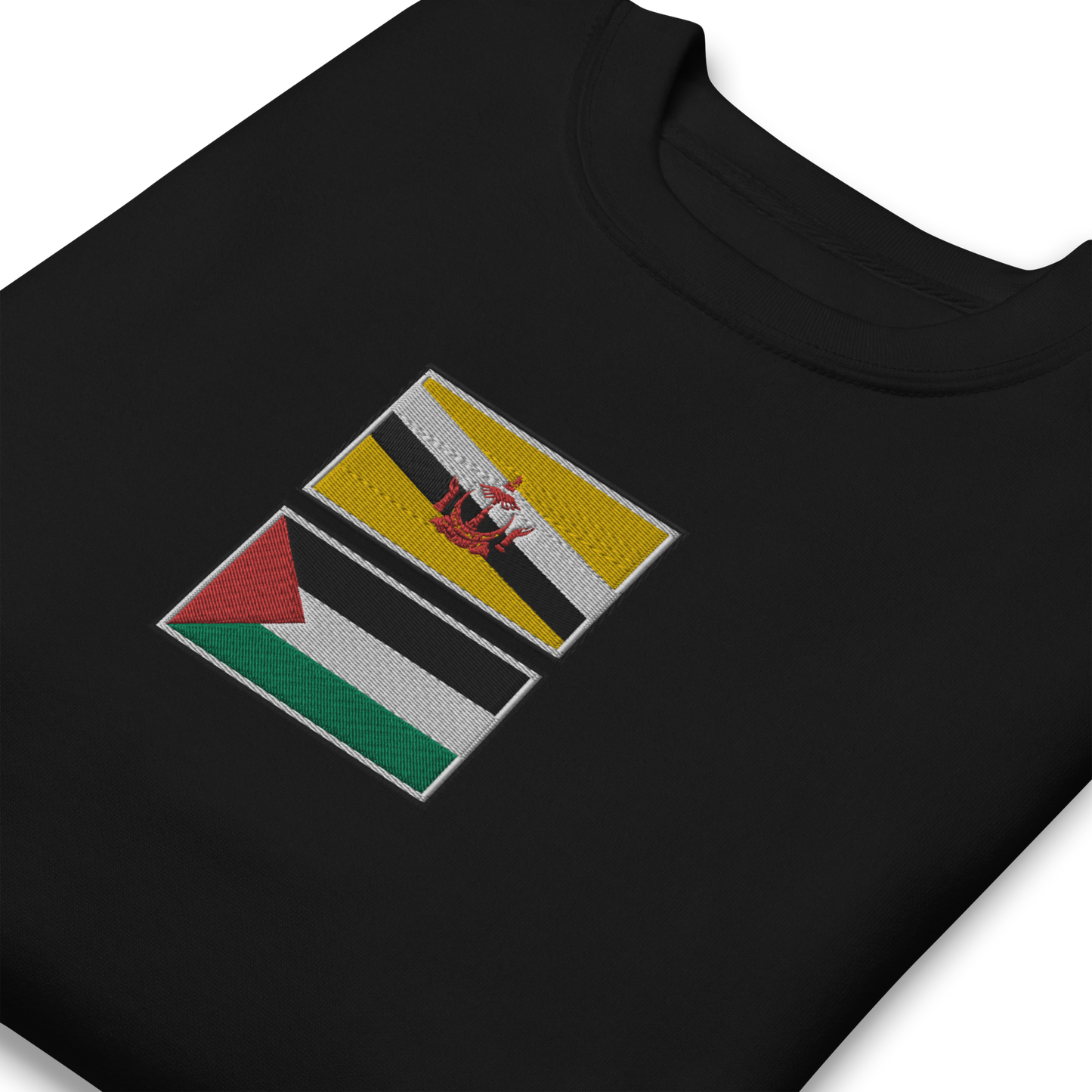 Brunei x Palestine Embroidered Unisex Sweatshirt