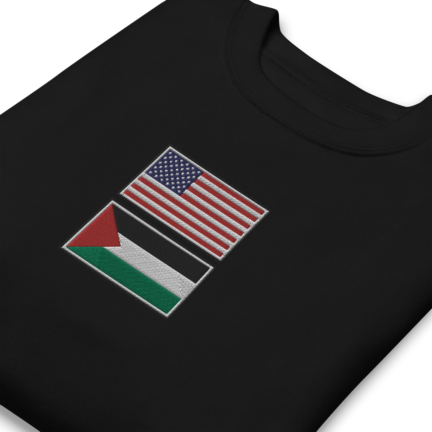 USA x Palestine Embroidered Unisex Sweatshirt