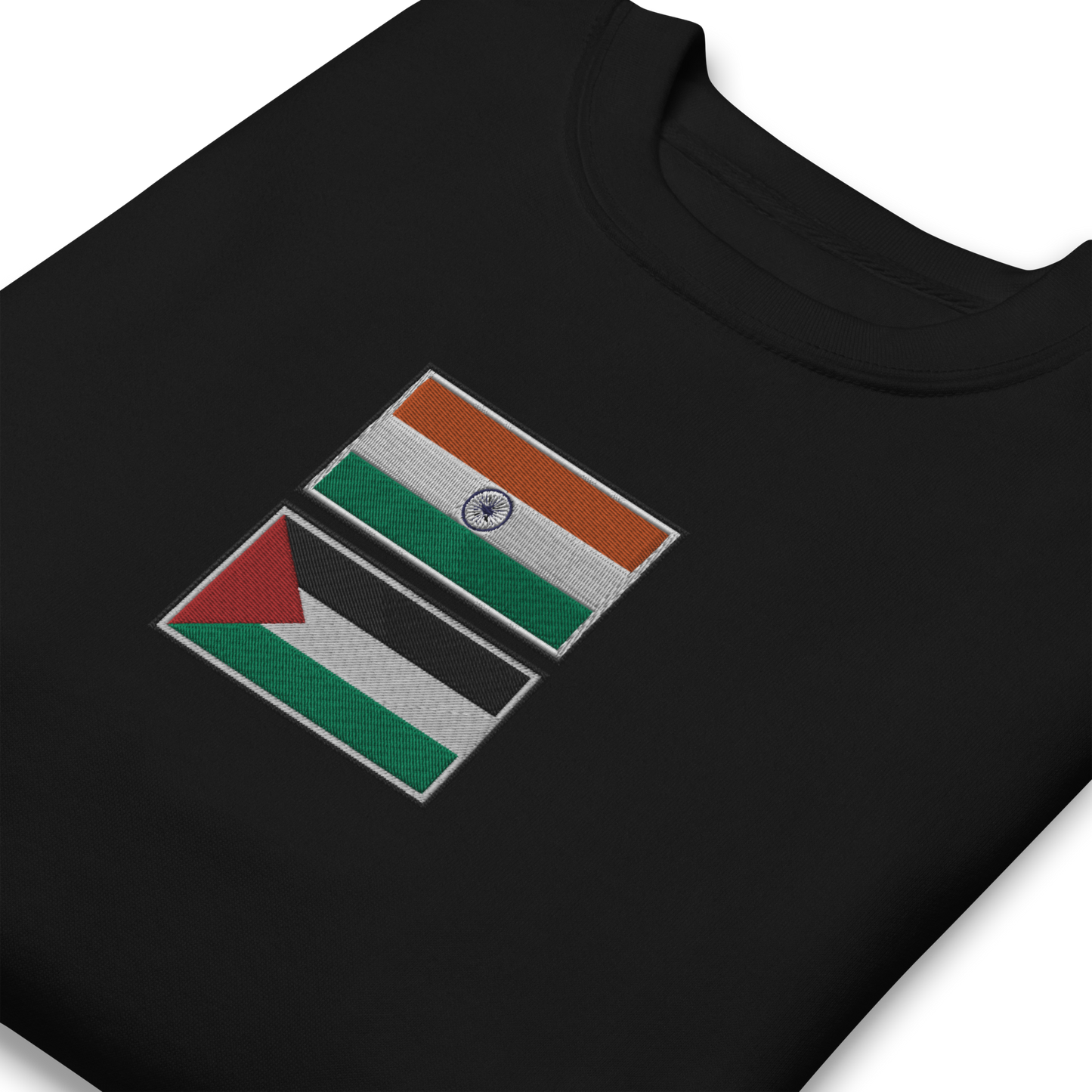 India x Palestine Embroidered Unisex Sweatshirt