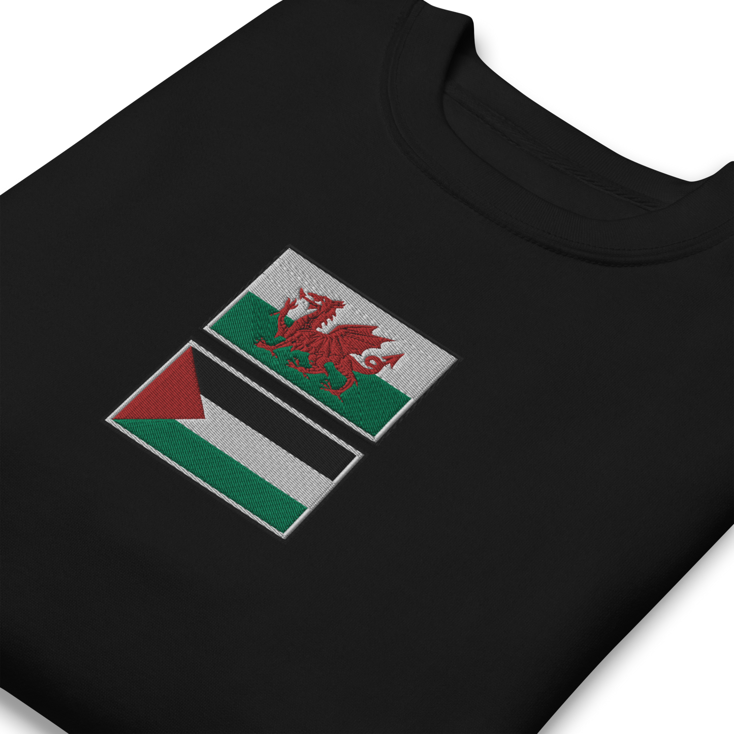 Wales x Palestine Embroidered Unisex Sweatshirt