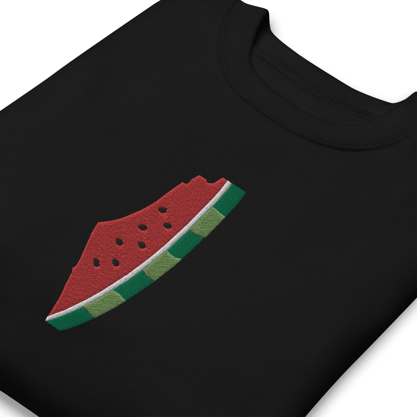 Palestine Watermelon Map Embroidered Unisex Sweatshirt