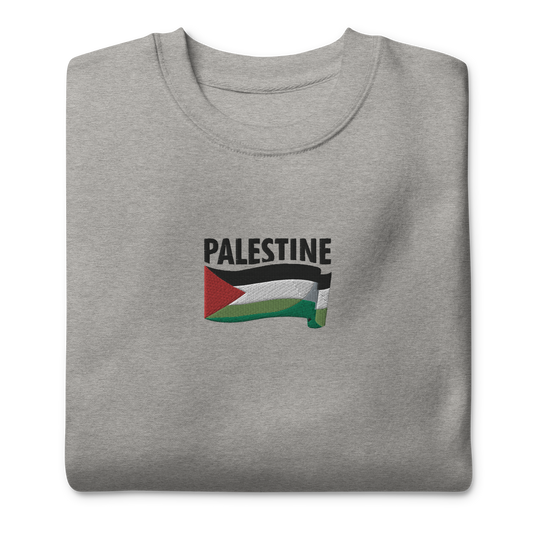 Palestine Flag Embroidered Unisex Sweatshirt