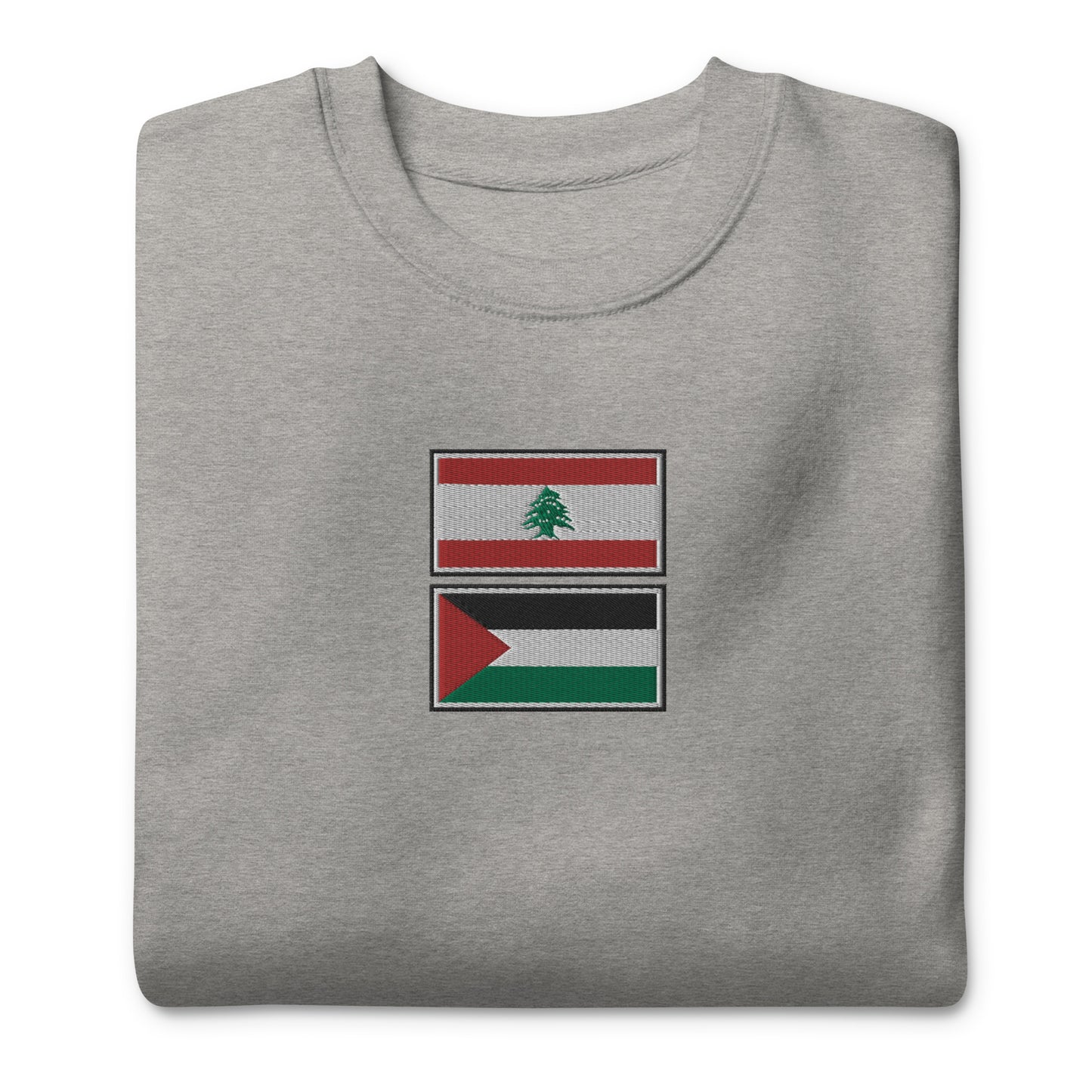 Lebanon x Palestine Embroidered Unisex Sweatshirt