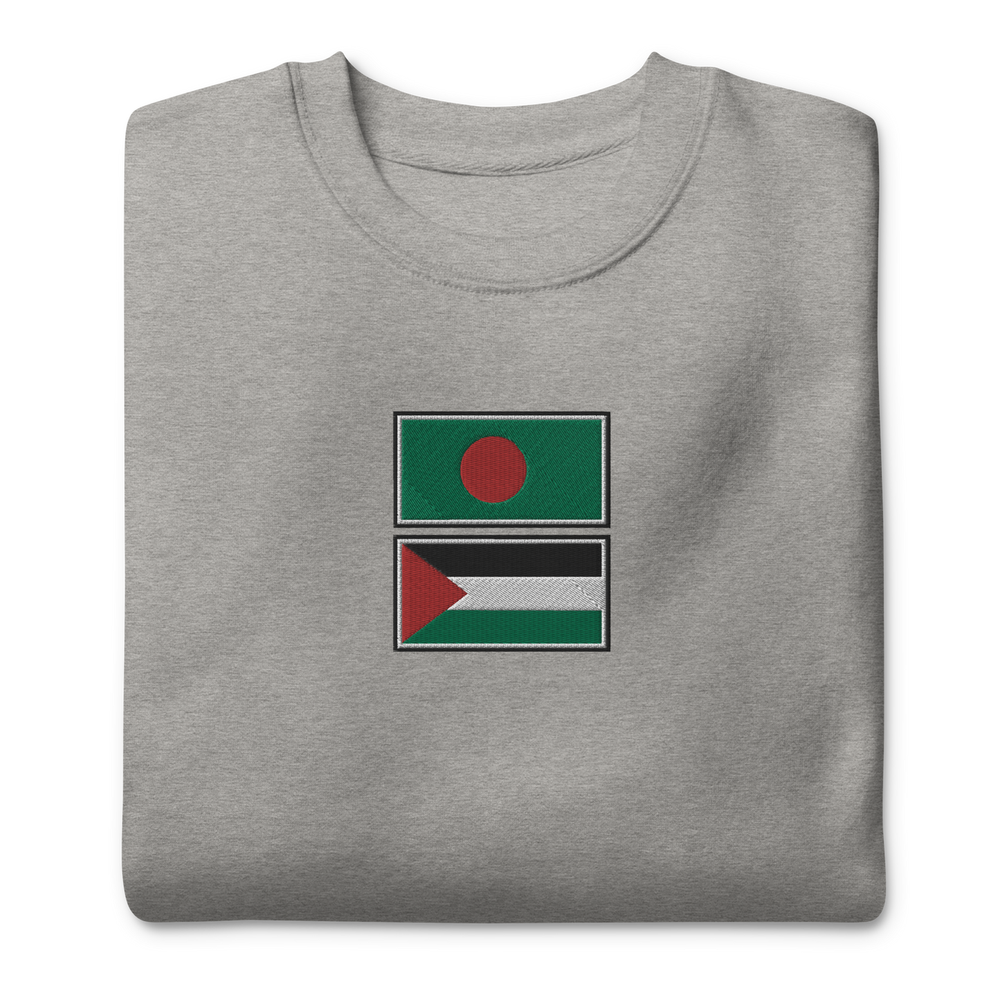 Bangladesh x Palestine Embroidered Unisex Sweatshirt