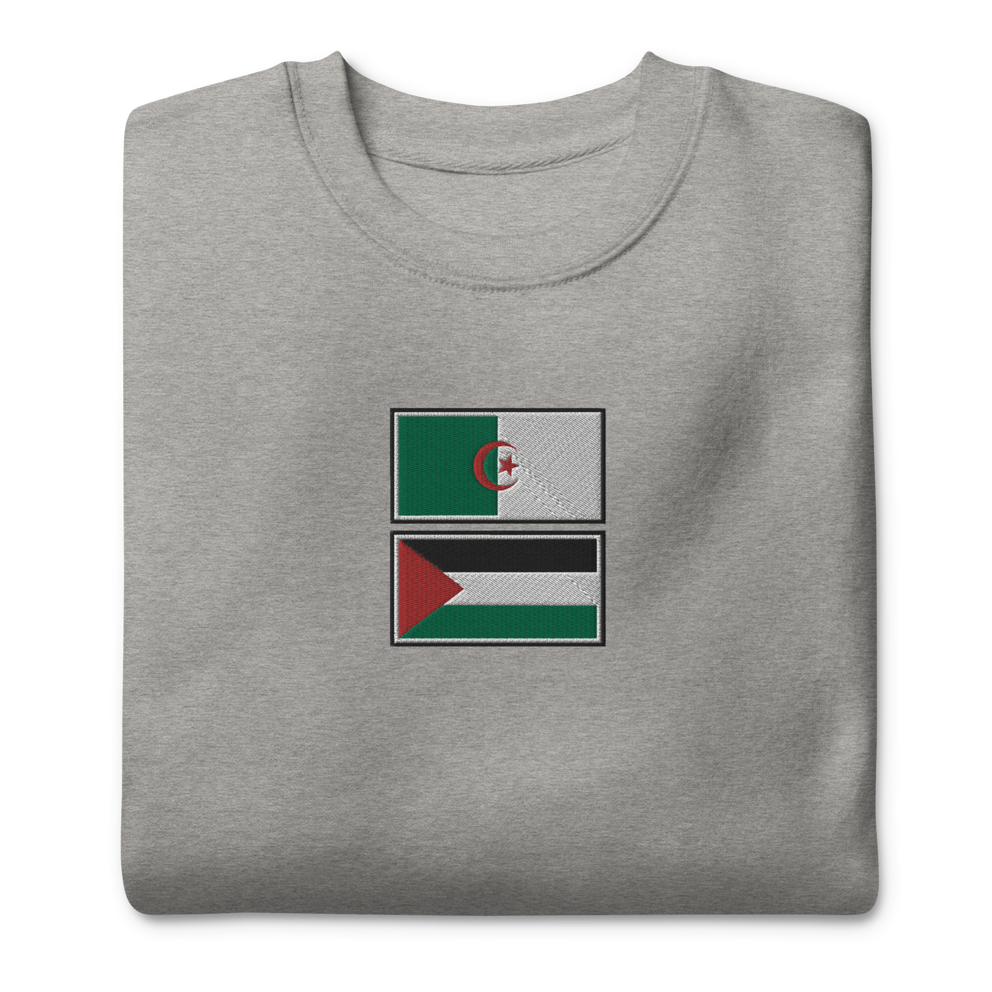 Algeria x Palestine Embroidered Unisex Sweatshirt